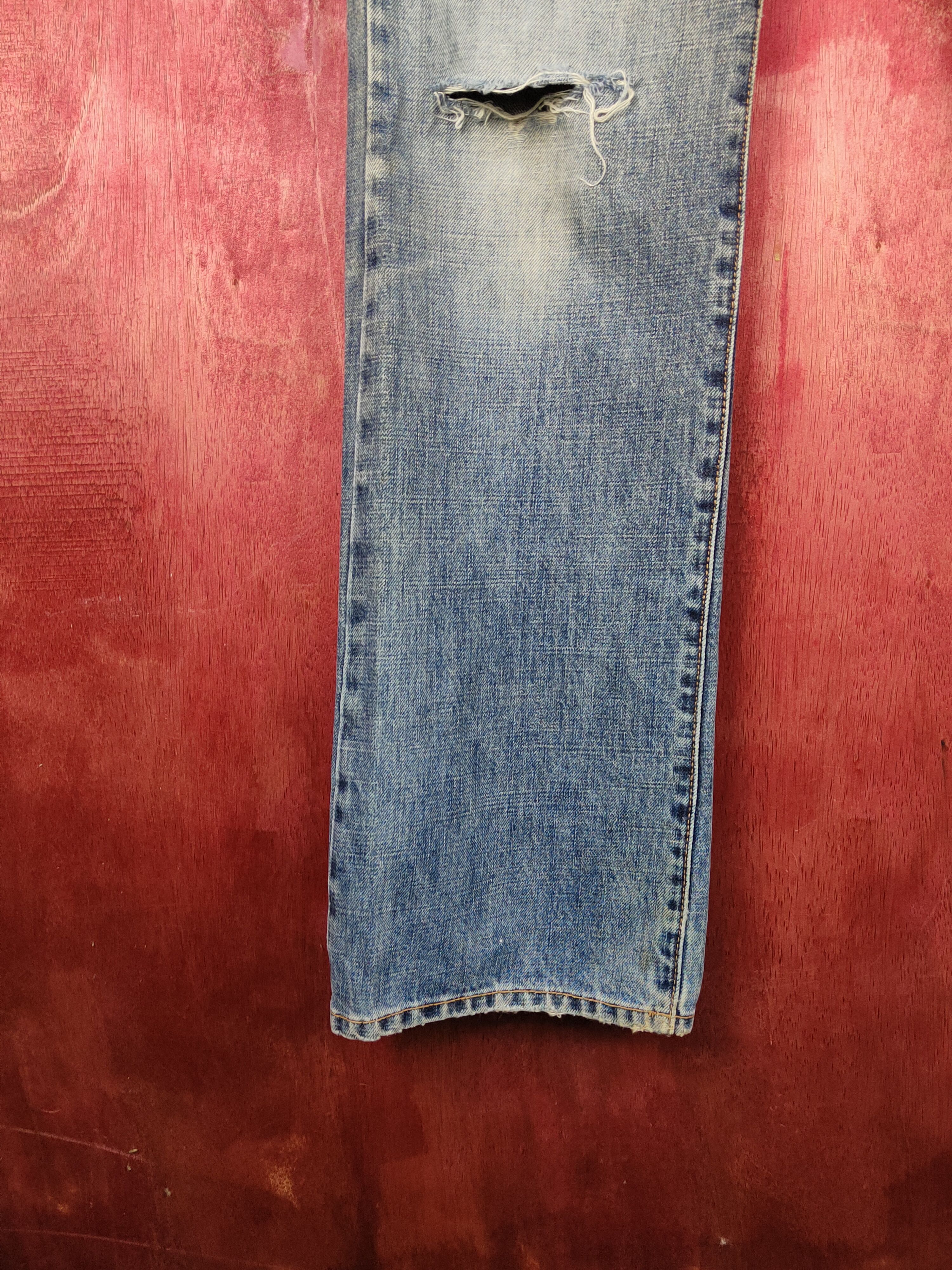 Gap Gap Blue Distressed Ripped Boot Cut Denim Jeans #S2283 Size US 33 - 4 Thumbnail