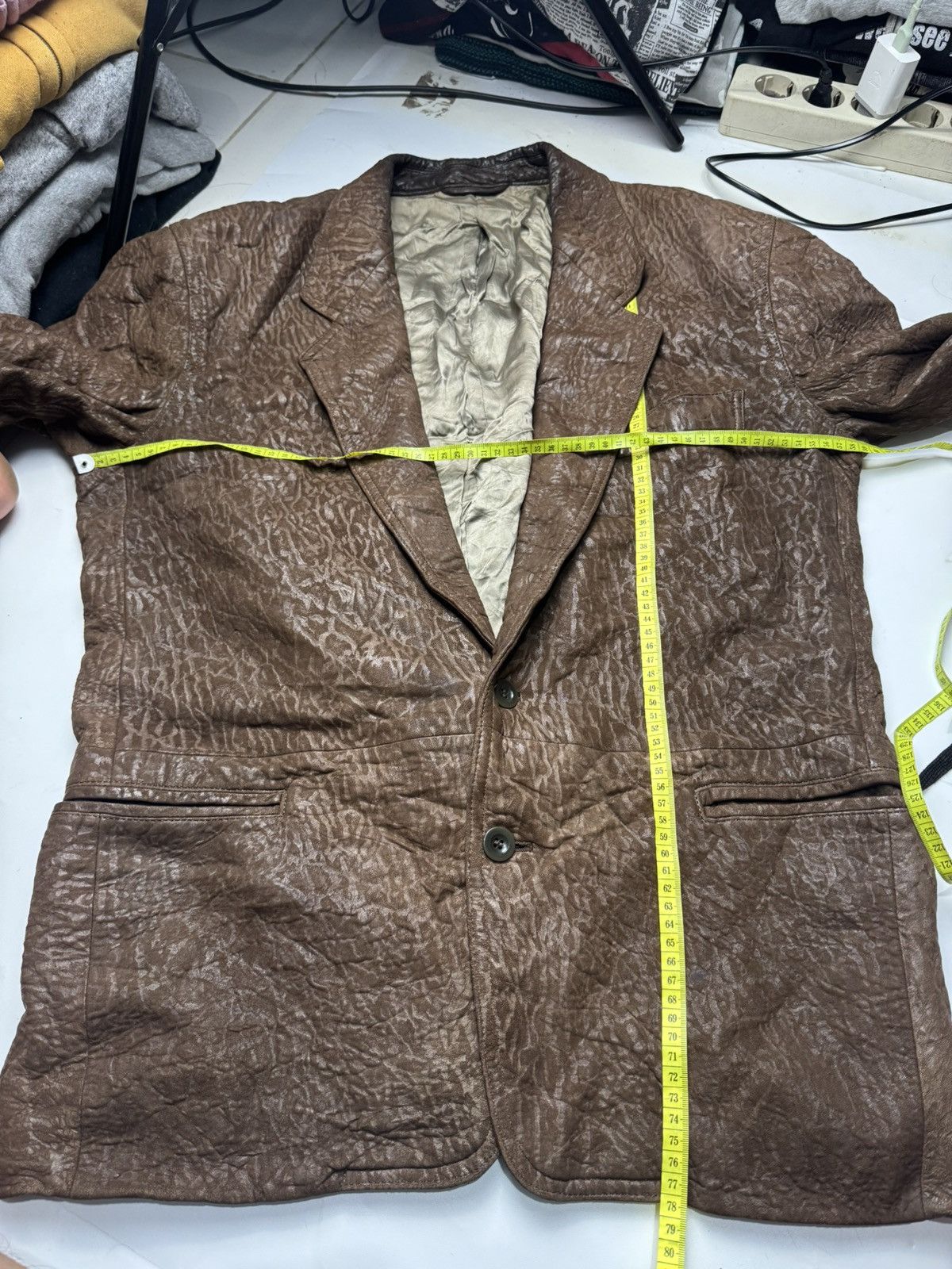 If Six Was Nine × Japanese Brand × Le Grande Bleu (L.G.B.) Leather Suede Blazer Intermezzo Japanese Goa Size 48L - 9 Thumbnail
