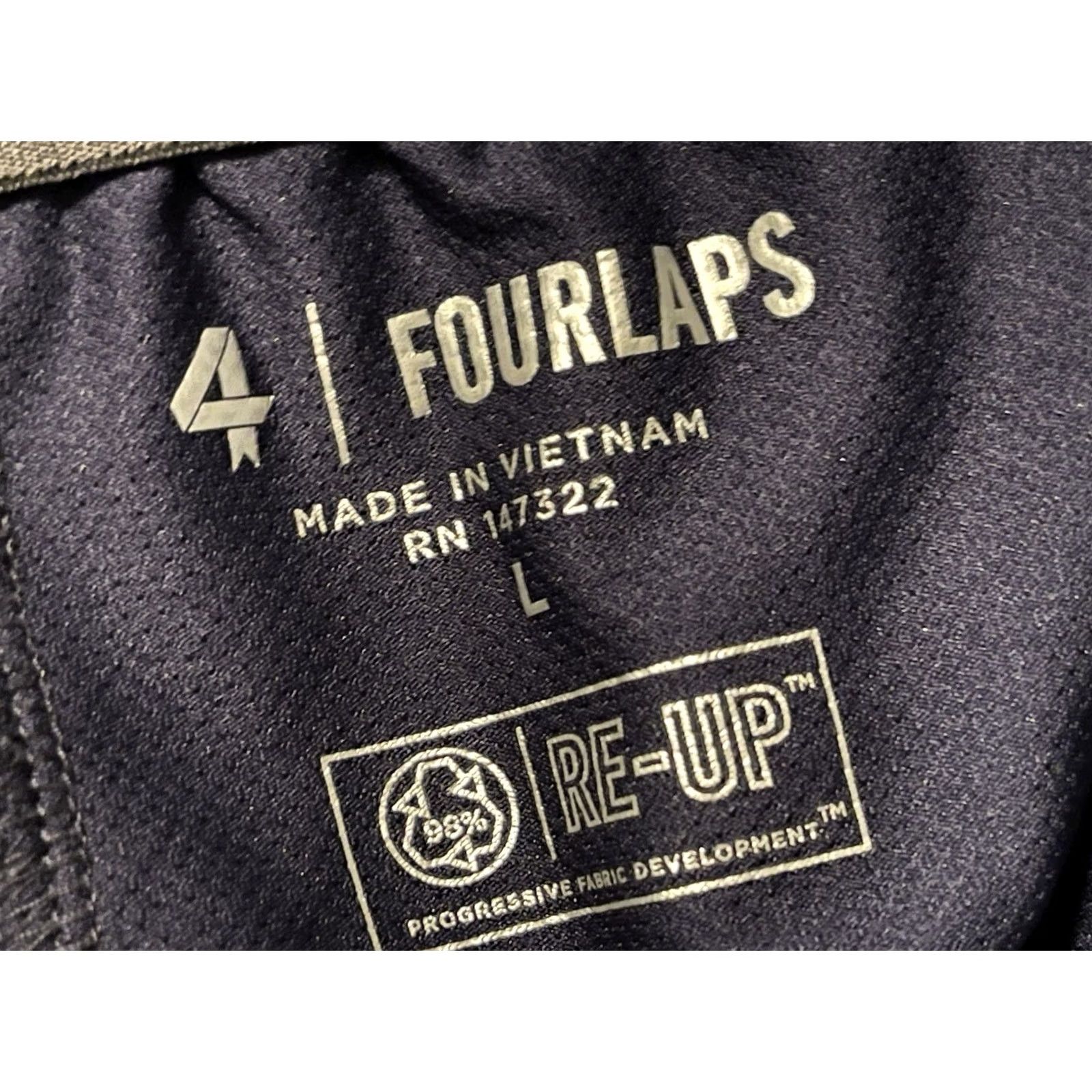 Vintage Fourlaps Pants Navy Blue Men's Large Tapered Track Pants Elastic Waist Size US 33 - 4 Thumbnail