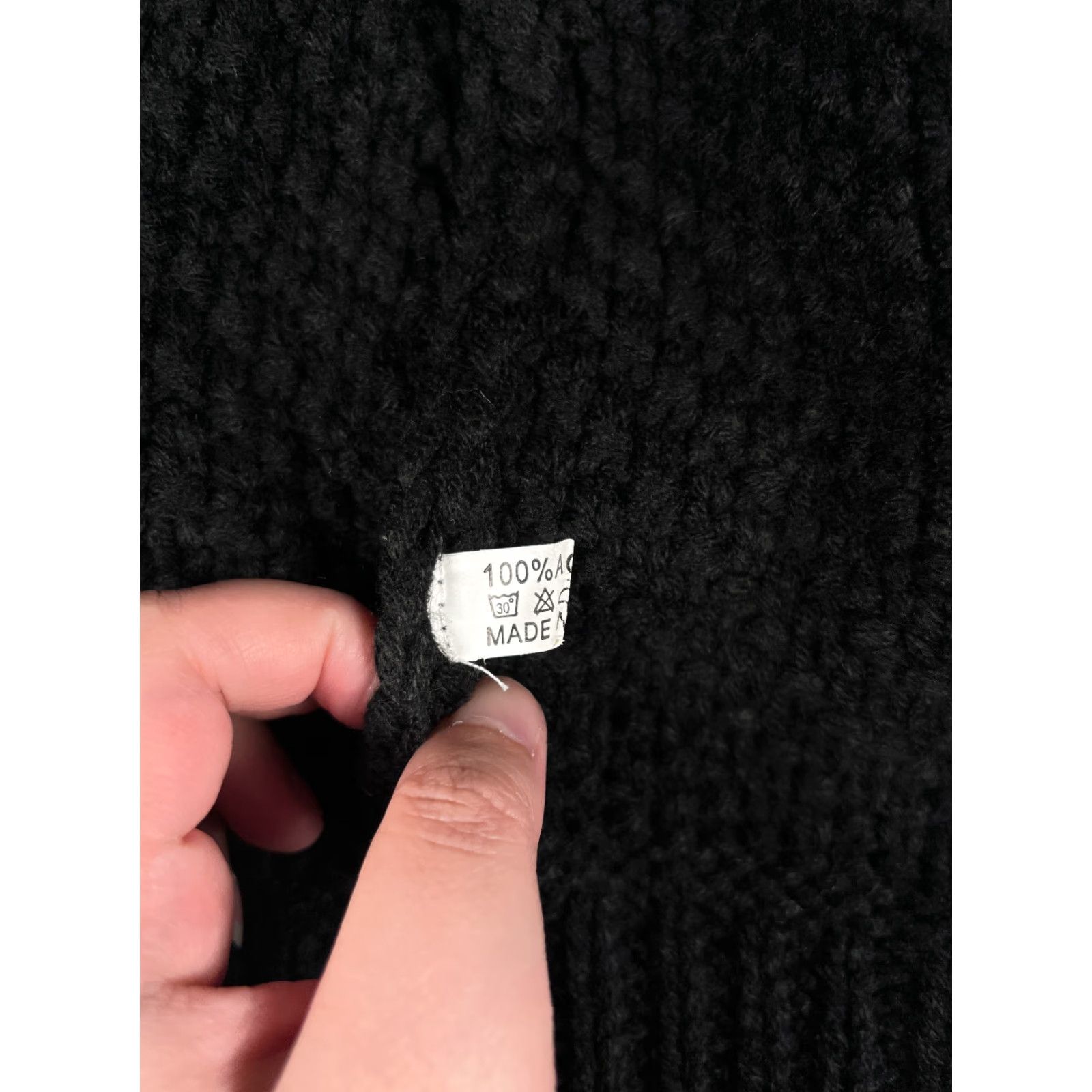 Vintage Cloie Beanie Hat Womens One Size Black 100% Acrylic Knit Ski Outdoors Logo Outdoor Beanie Size ONE SIZE - 7 Thumbnail