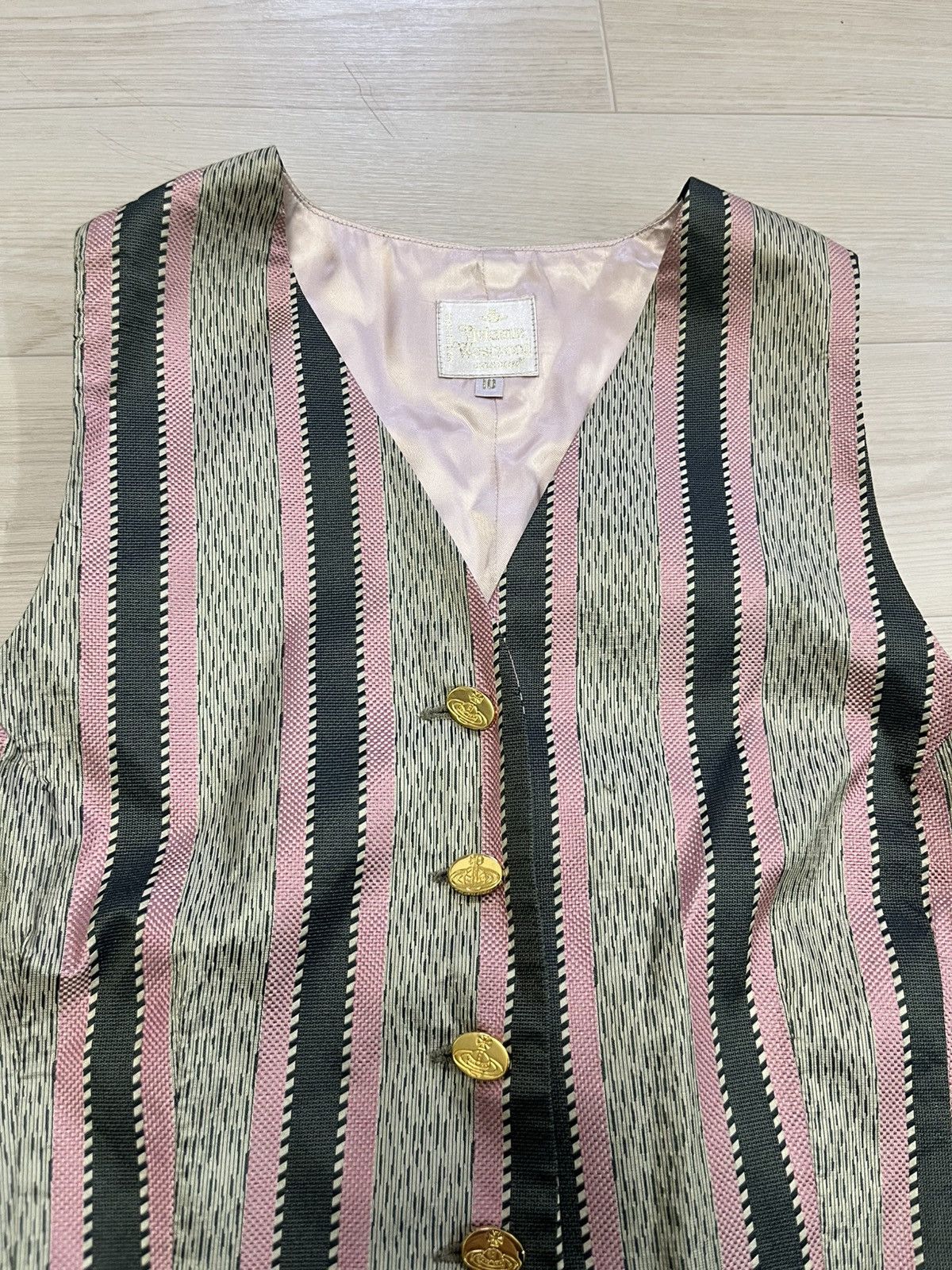 Vivienne Westwood Gold Label 90s Vintage 6 buttons silk waist coat vest jacket Size M / US 6-8 / IT 42-44 - 4 Thumbnail