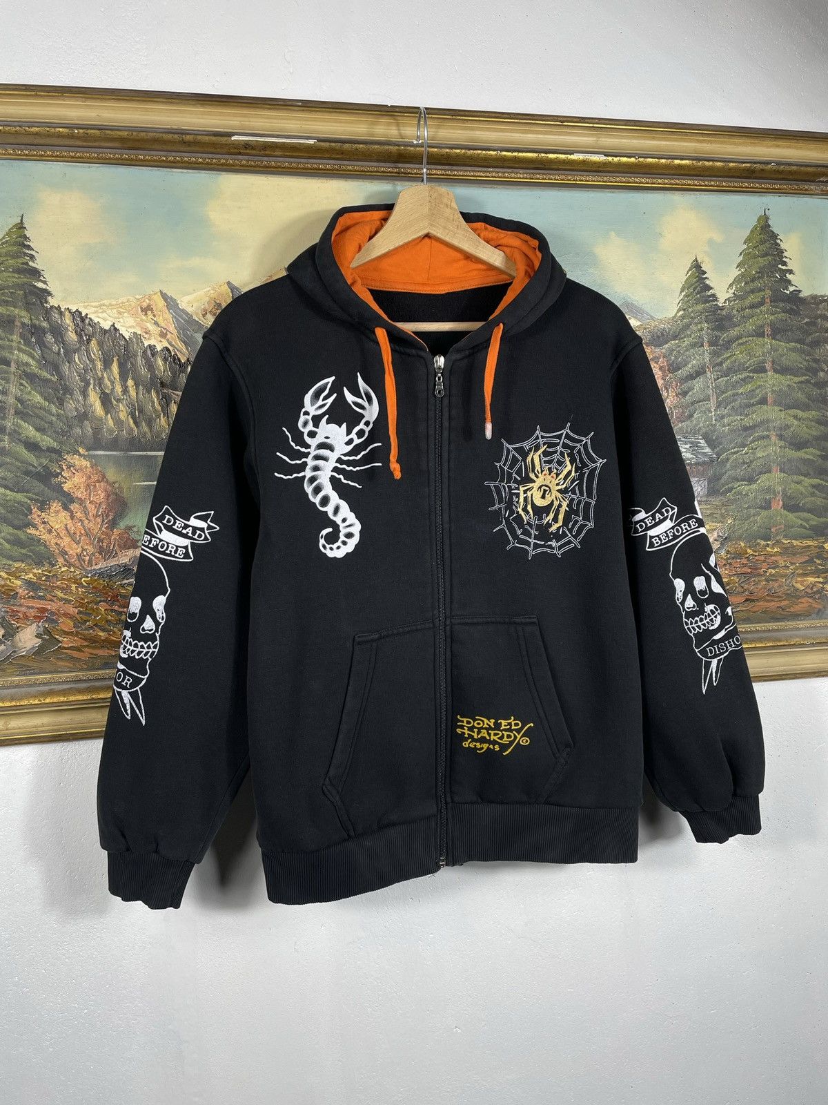 Ed Hardy Ed Hardy Retro 00s Hoodie With Crystals Affliction Grunge Size US XS / EU 42 / 0 - 4 Thumbnail
