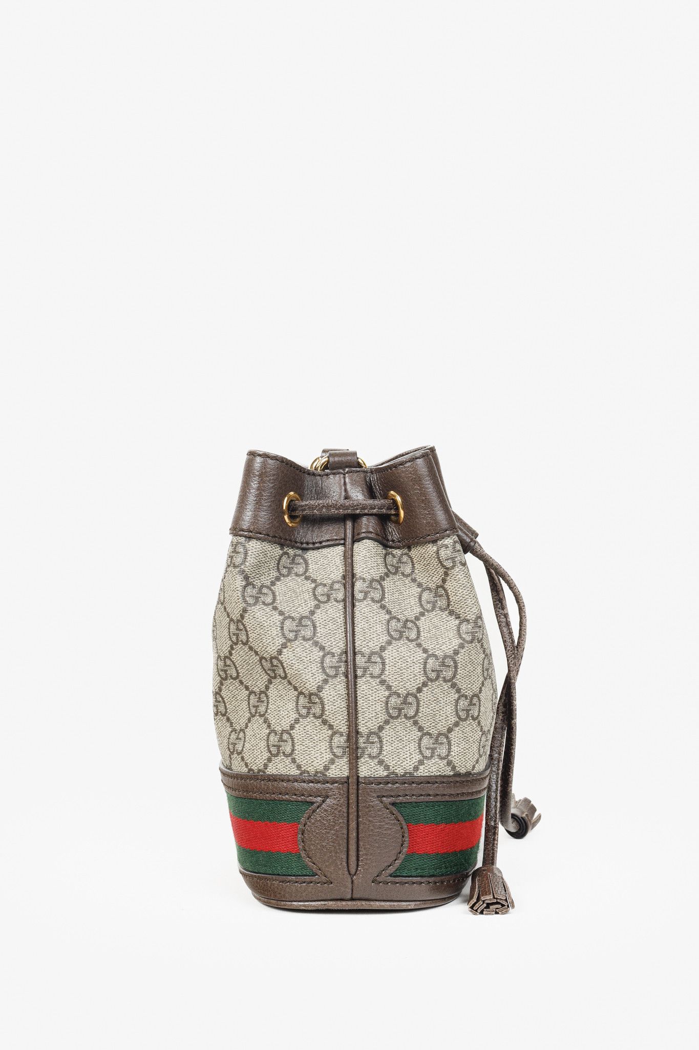 Gucci Gucci Ophidia Brown GG Supreme Mini Bucket Bag Size ONE SIZE - 3 Thumbnail