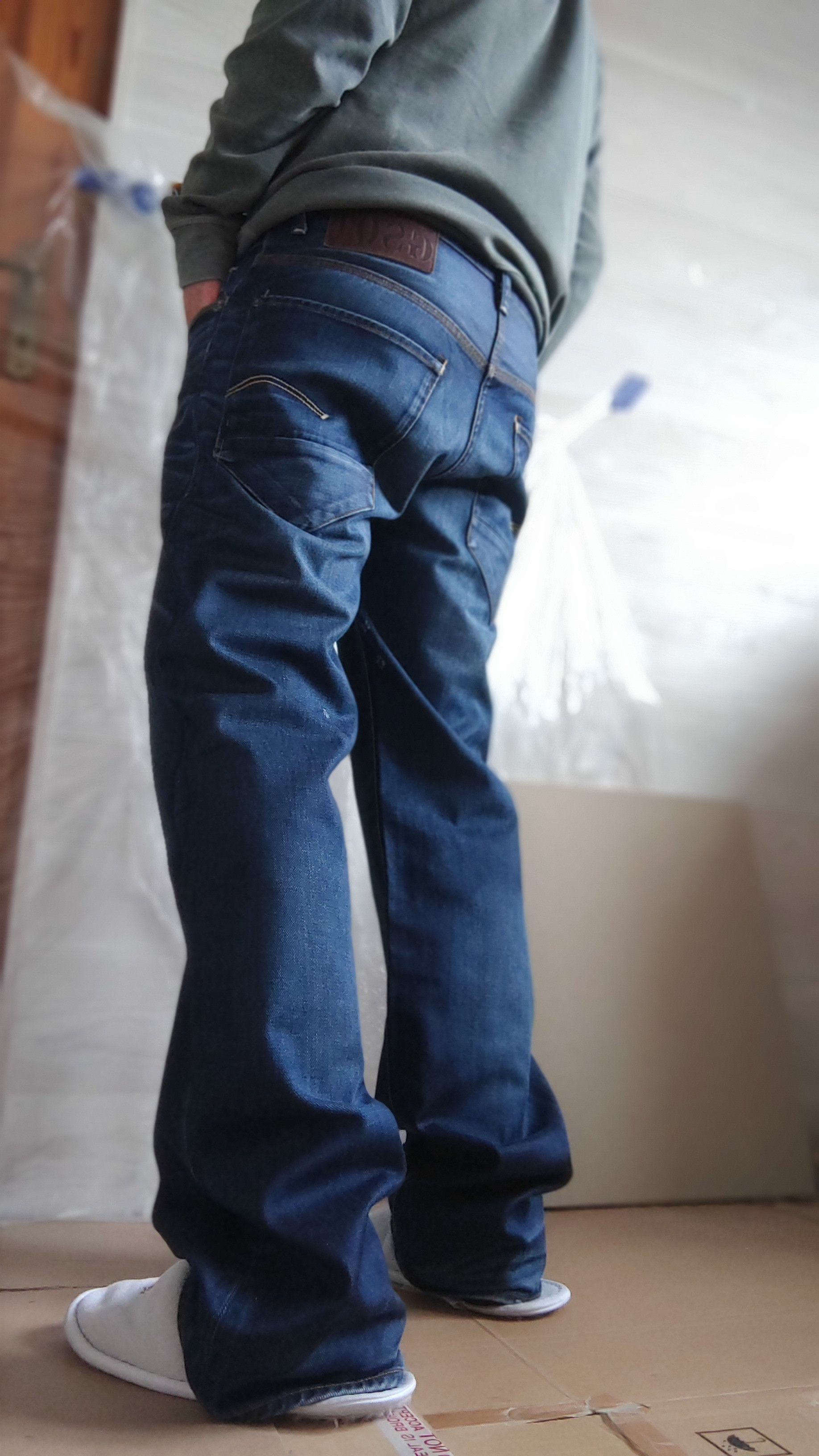 G-Star Flared Raw Denim Stacked Pants Skinny Baggy Alt Neo Goth 31 Size US 31 - 8 Thumbnail