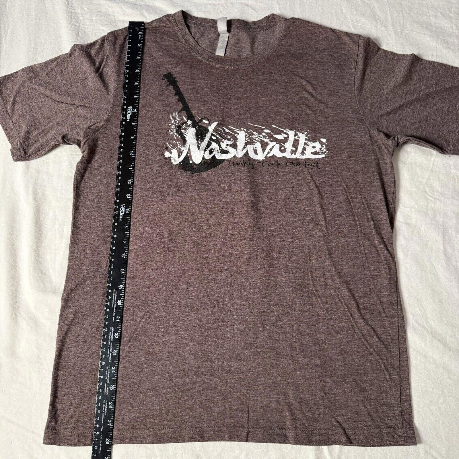 Designer NWOT Nashville Honky Tonk District T-Shirt Music Brown Sz L Size ONE SIZE - 5 Thumbnail