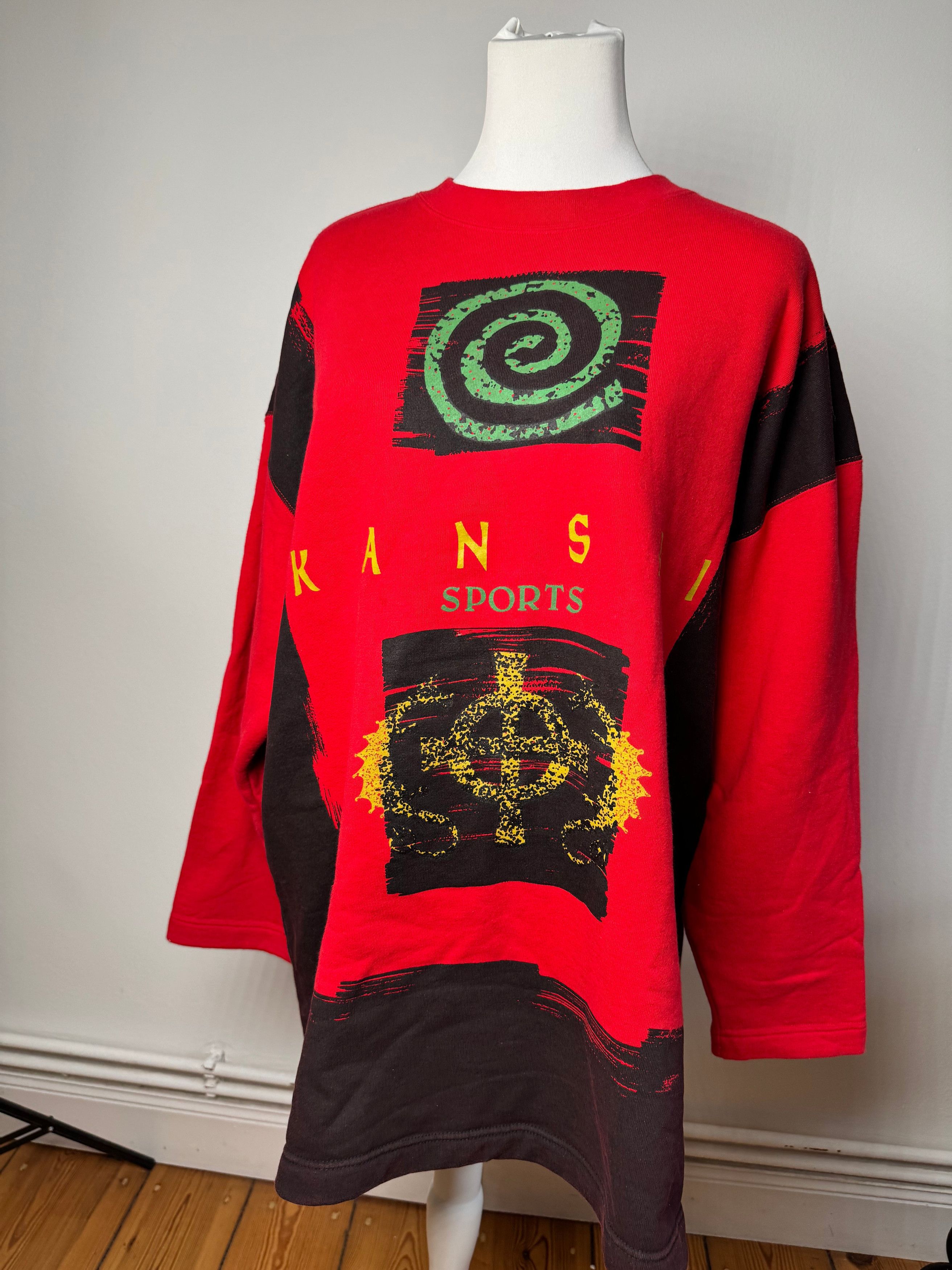 Kansai Yamamoto Vintage Kansai Yamamot Sweather red black L Size S / US 4 / IT 40 - 1 Thumbnail