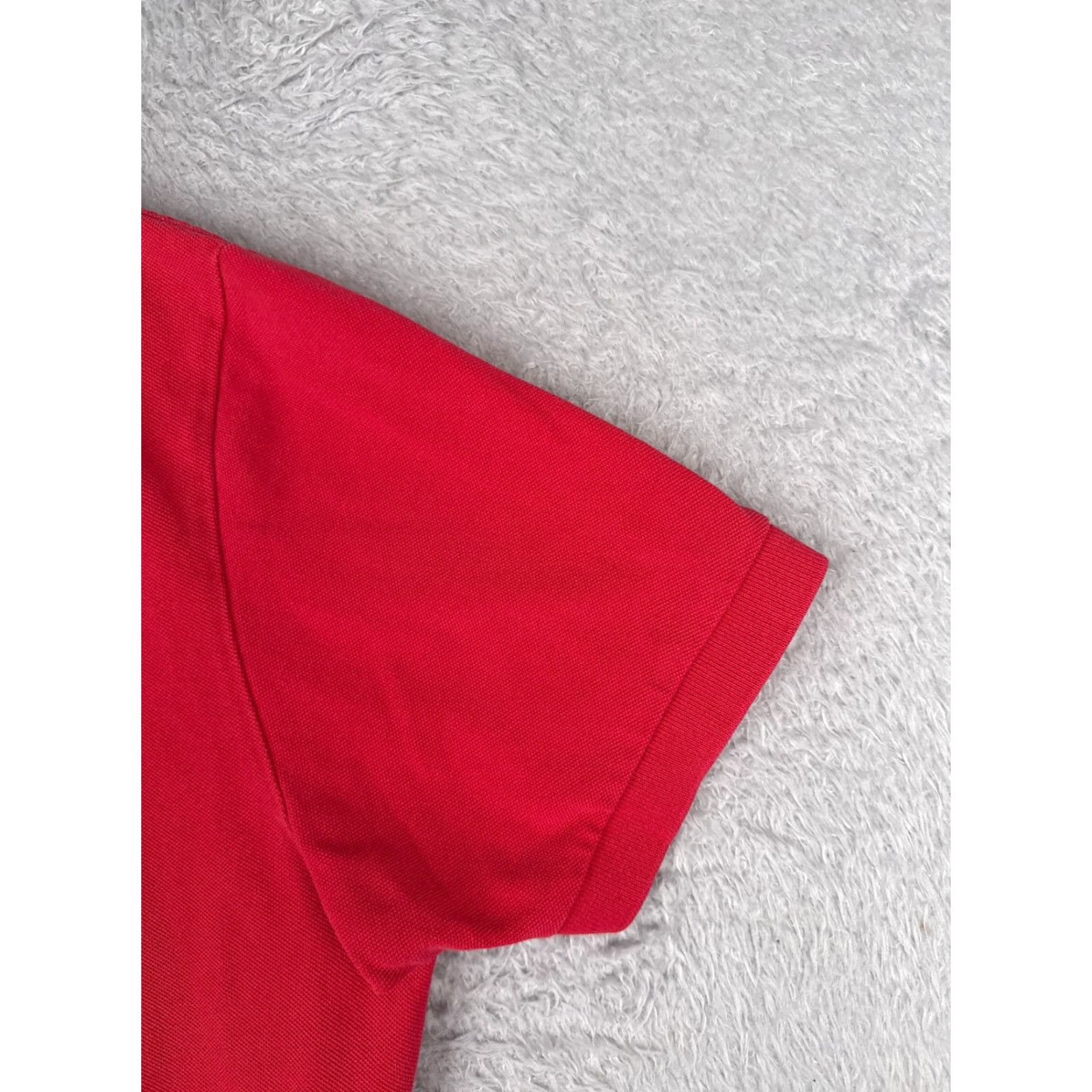 Ralph Lauren VINTAGE Ralph Lauren Polo Shirt Adult XL Red Short Sleeve 100% Cotton Jersey Button Embroidered Logo Modern American Sports Mens Size US XL / EU 56 / 4 - 2 Thumbnail