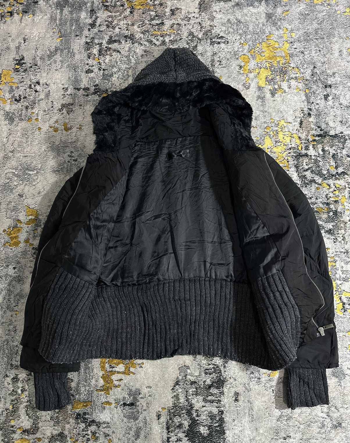 Japanese Brand 2000s DOUBLE LAYER LGB STYLE OPIUM MOHAIR HOOD JACKET Size US M / EU 48-50 / 2 - 5 Thumbnail