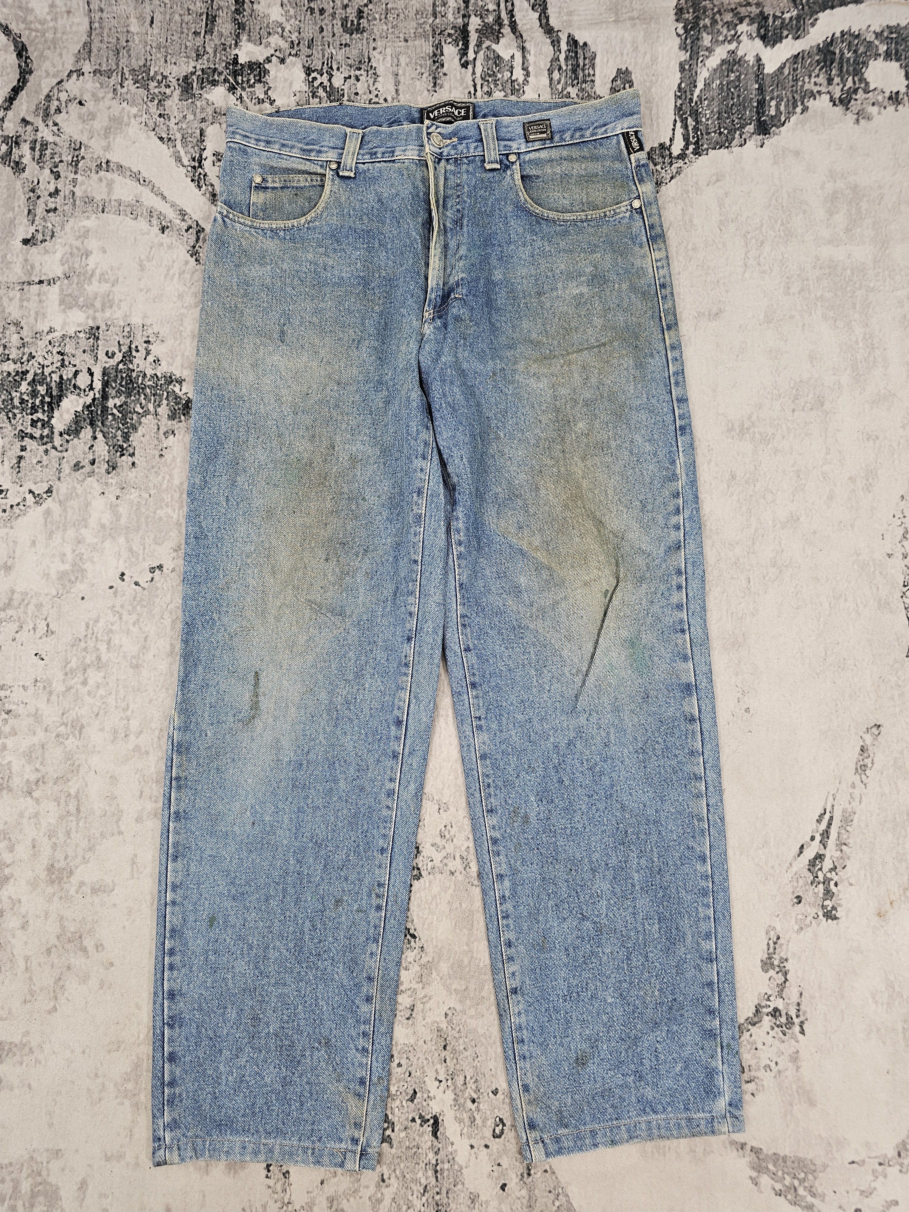 Versace Vintage VERSACE JEANS COUTURE High Rise Stain Jeans JB0294 Size US 36 / EU 52 - 1 Thumbnail