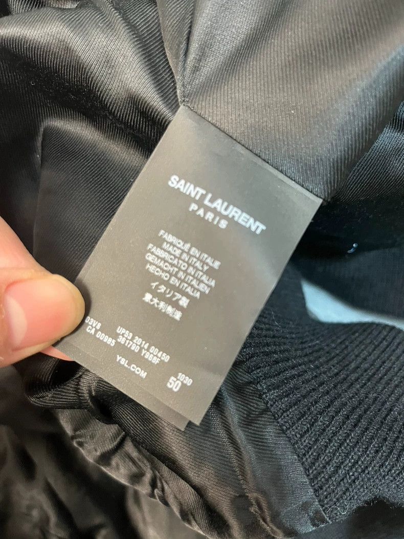 Saint Laurent Paris Saint Laurent Gray Wool Baseball Jacket-2507 Size US M / EU 48-50 / 2 - 6 Thumbnail