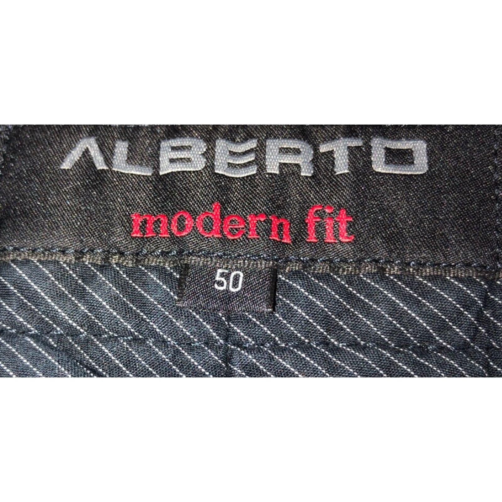 Vintage Alberto Mens Black Modern Fit Pants Size 50 Regular Pants 35 in Waist 29 in Inseam Polyester Casual Mens Black 50 (35) Size US 35 - 5 Thumbnail