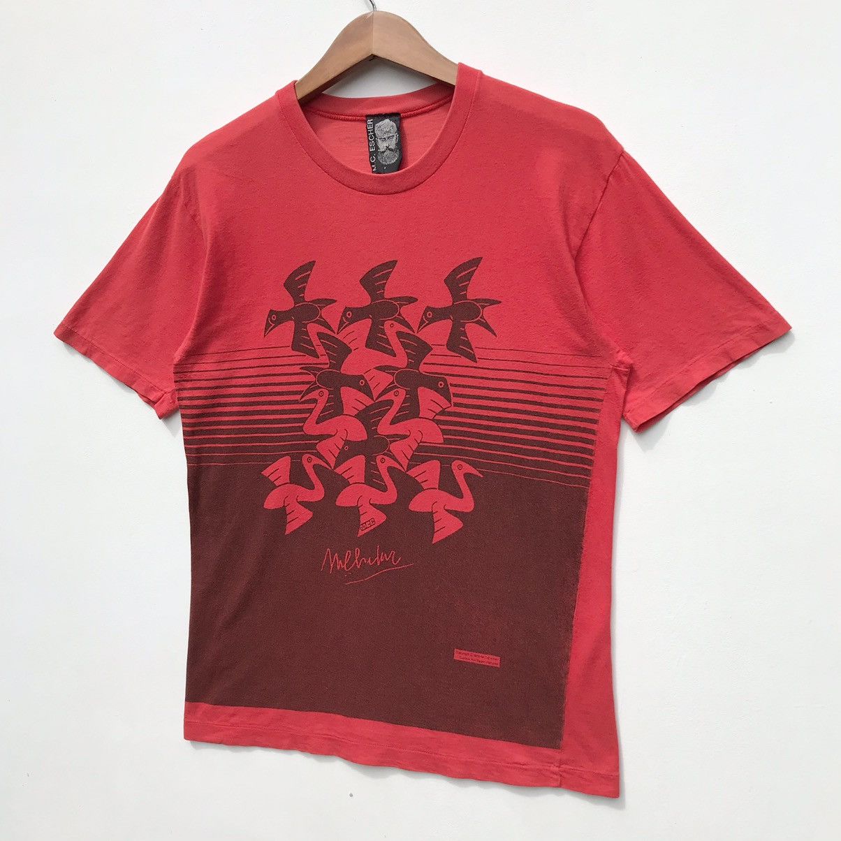 Vintage Vintage 90s MC Escher Birds Shirt MC Escher Art Sun Faded Size US S / EU 44-46 / 1 - 3 Thumbnail