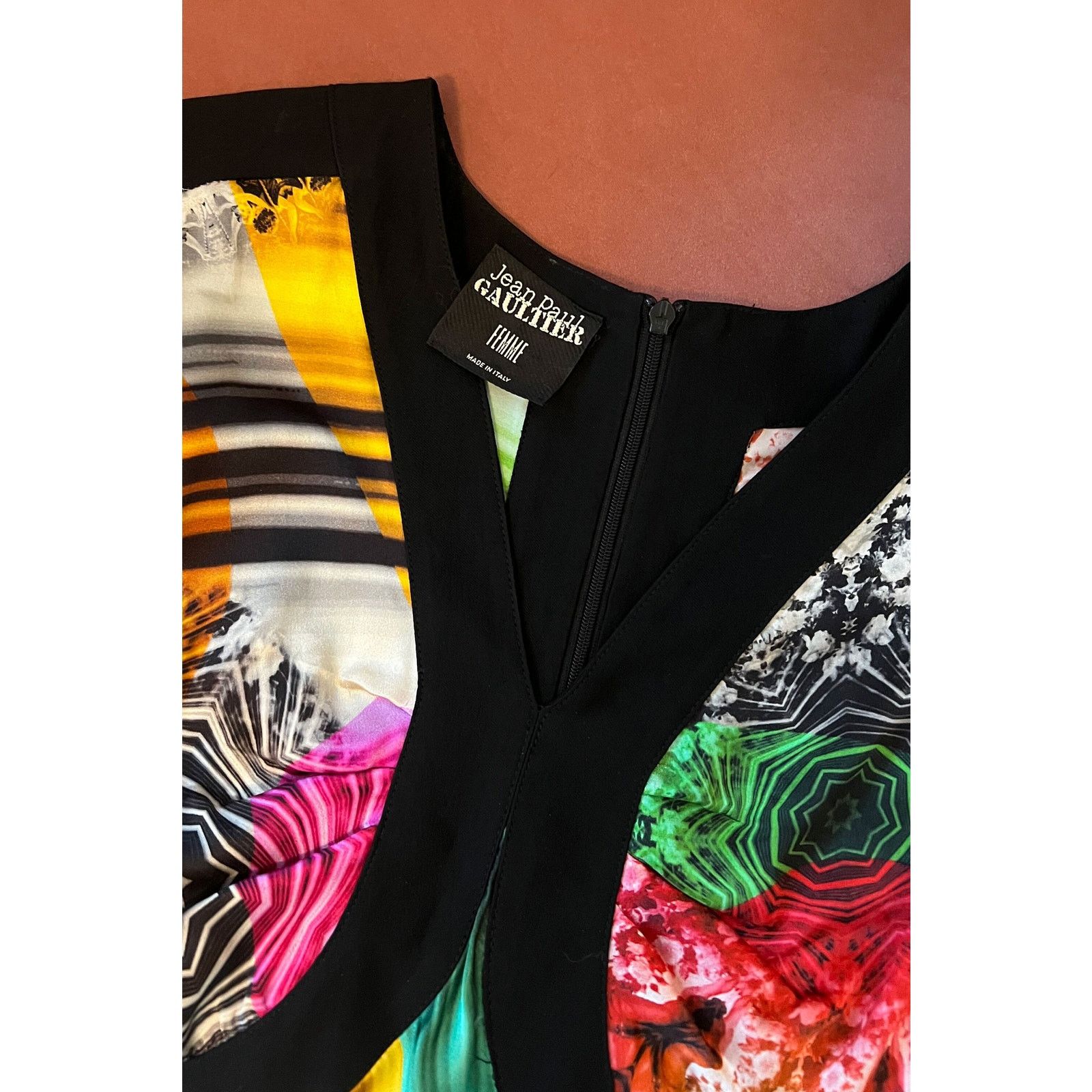 Jean Paul Gaultier RARE Jean Paul Gaultier Mixed Print Silk Dress Size XS / US 0-2 / IT 36-38 - 10 Thumbnail