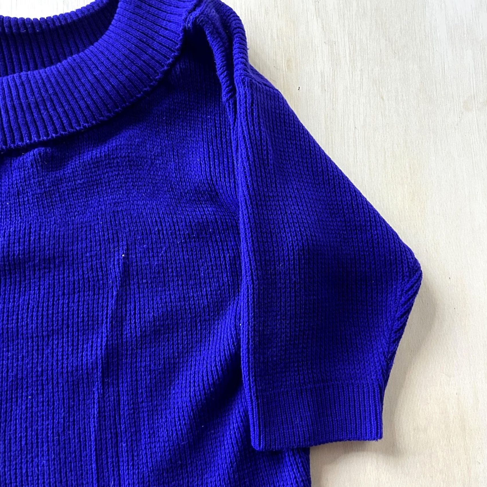 Vintage VINTAGE Forelli Sweater Womens 22/24 Blue Boat Neck Short Sleeve Plus Knit Size 3XL / US 20-22 - 2 Thumbnail