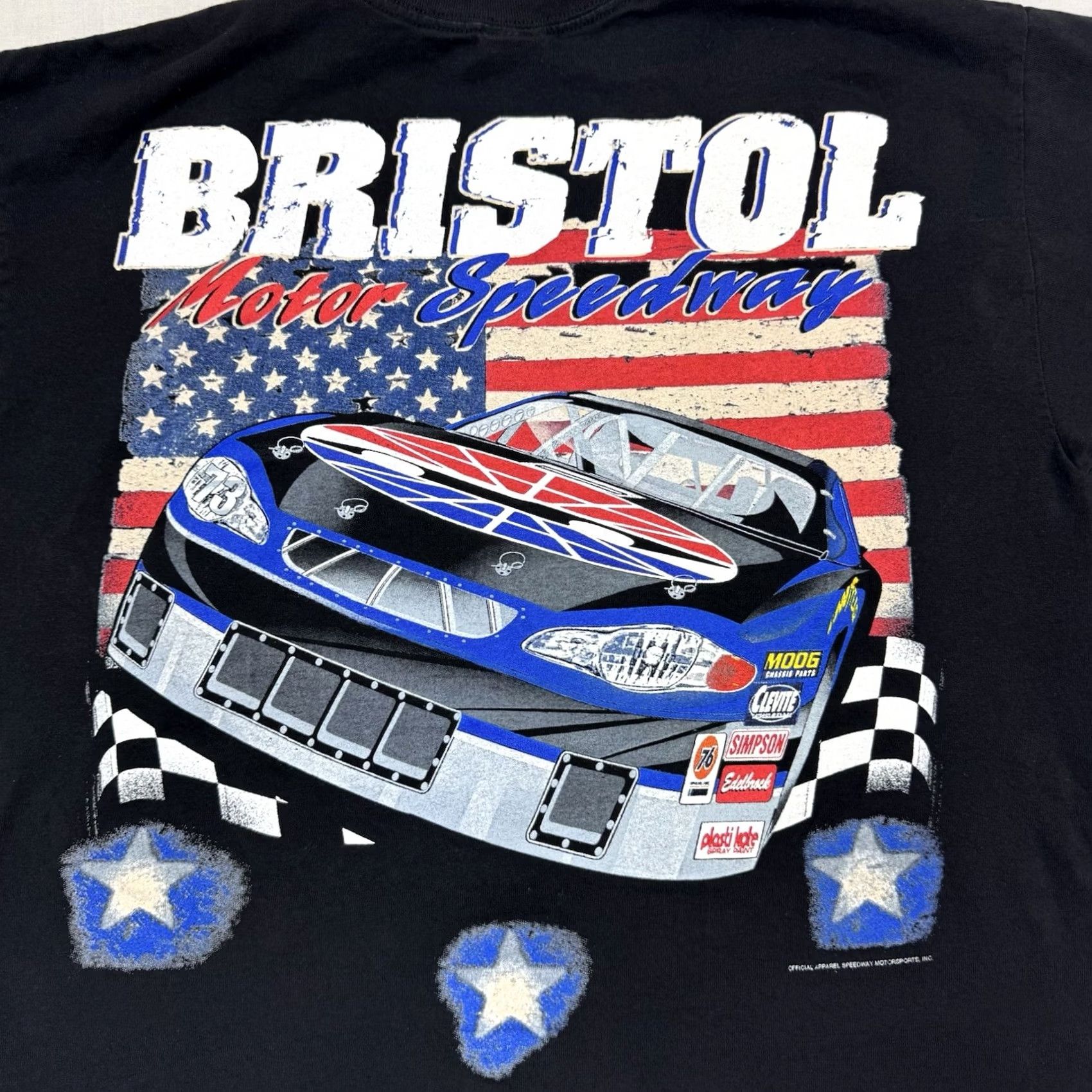 Gildan VINTAGE Bristol Motor Speedway T Shirt Adult Large Black Gildan Cotton Graphic Print NASCAR Sports 90s Y2K Racing Mens Size US L / EU 52-54 / 3 - 2 Thumbnail