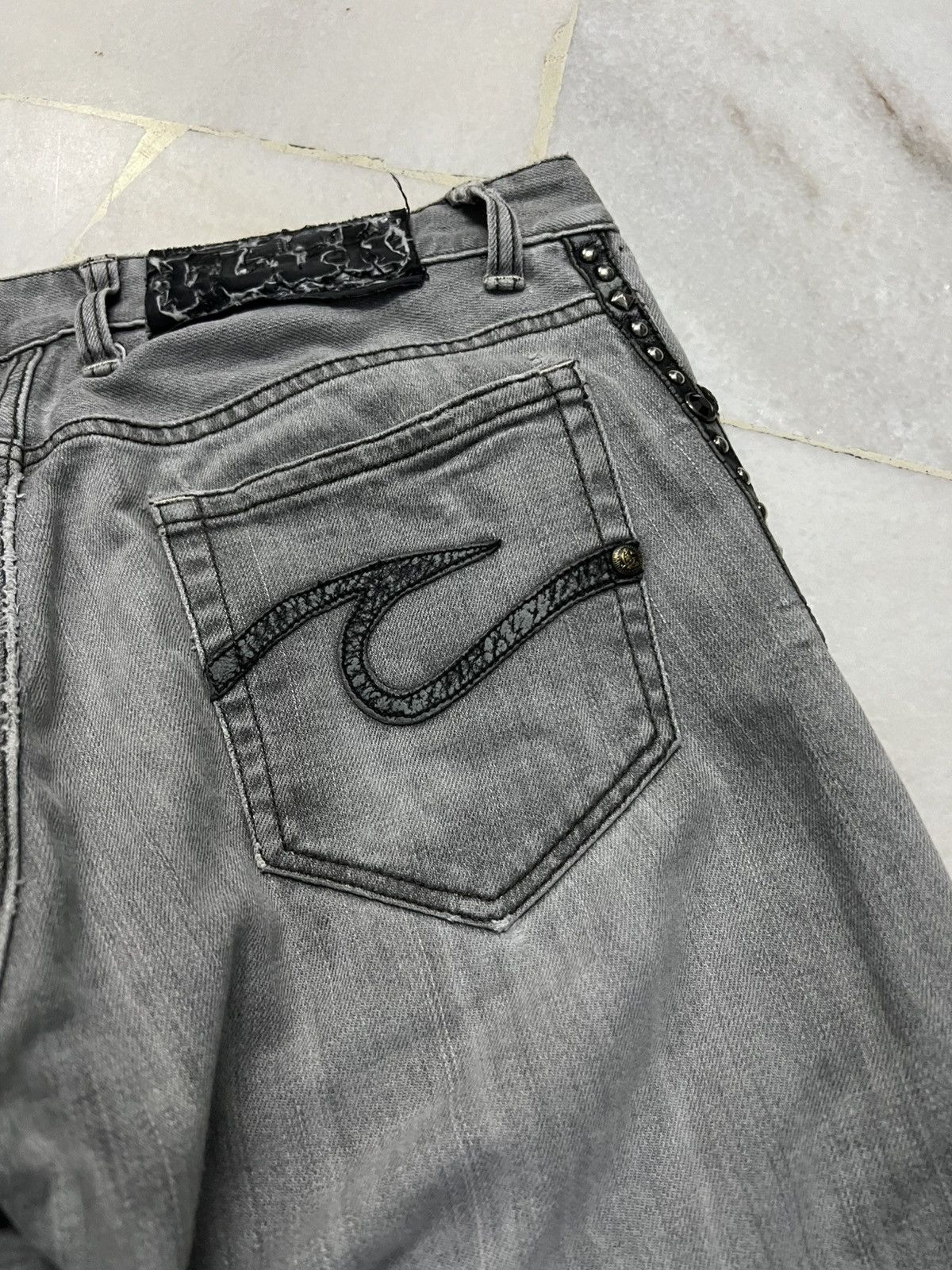 If Six Was Nine × Japanese Brand × Vintage CUSTOM CULTURE DISTRESS JEANS Size US 29 - 14 Thumbnail