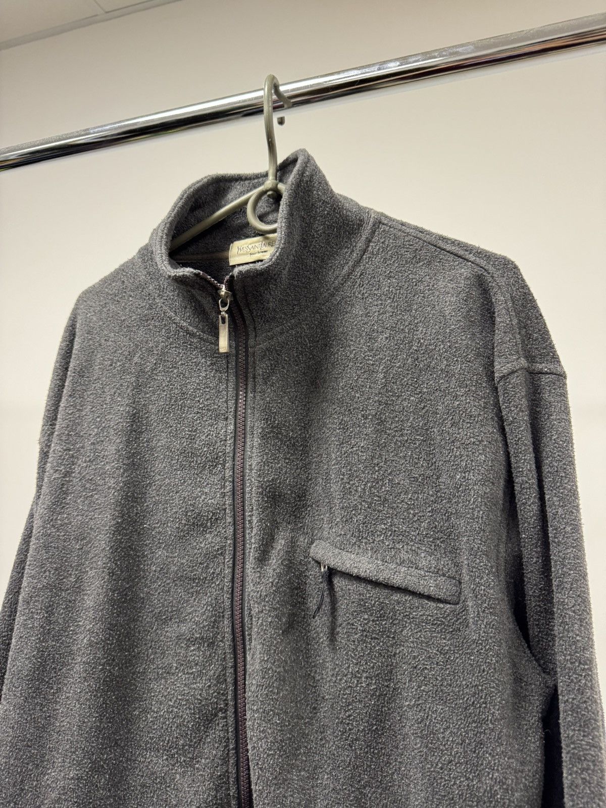 Vintage × Yves Saint Laurent Vintage Fleece Jacket YSL Yves Saint Laurent Full Zip Size US L / EU 52-54 / 3 - 5 Thumbnail