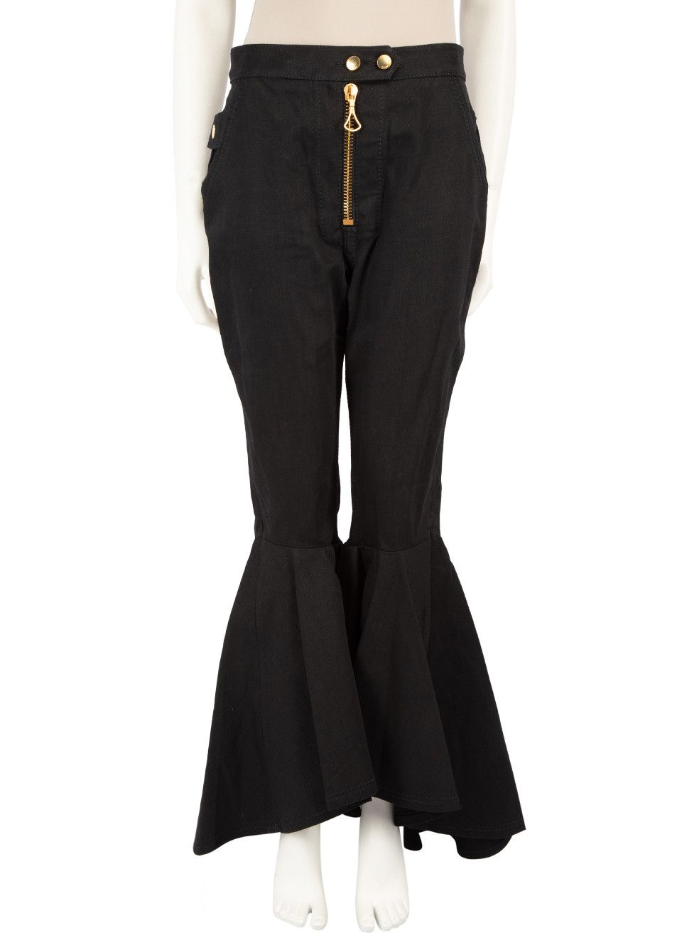image of Ellery Black Denim Flared Jeans, Women's (Size 28)