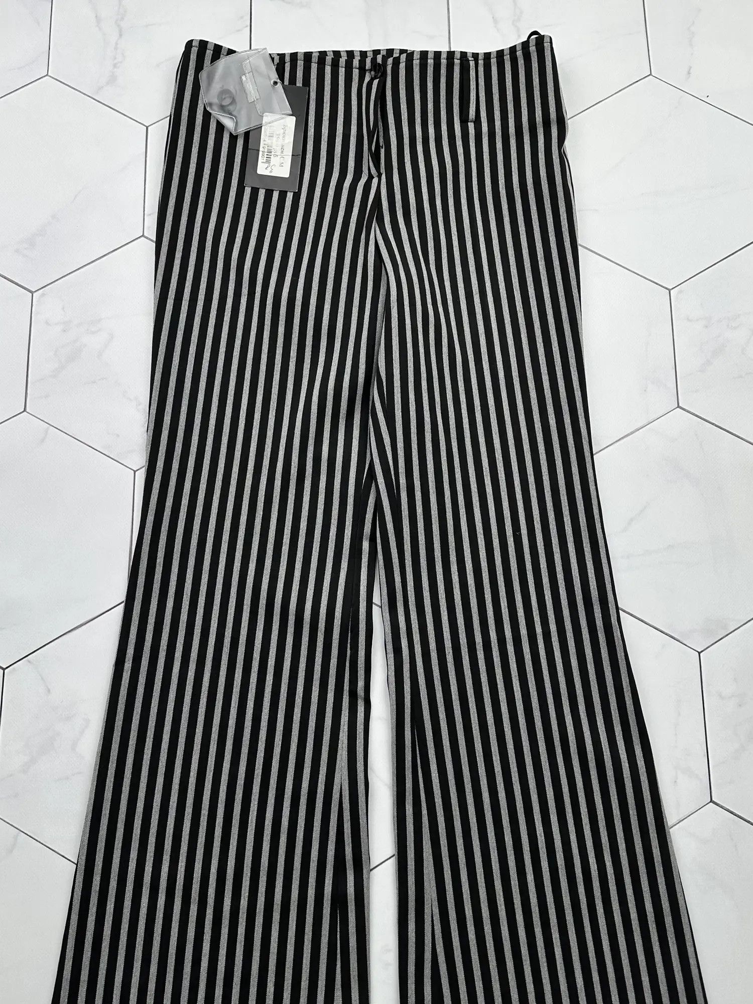 Japanese Brand Vintage Striped Flare Pants E2(B8) Size 28" / US 6 / IT 42 - 2 Thumbnail