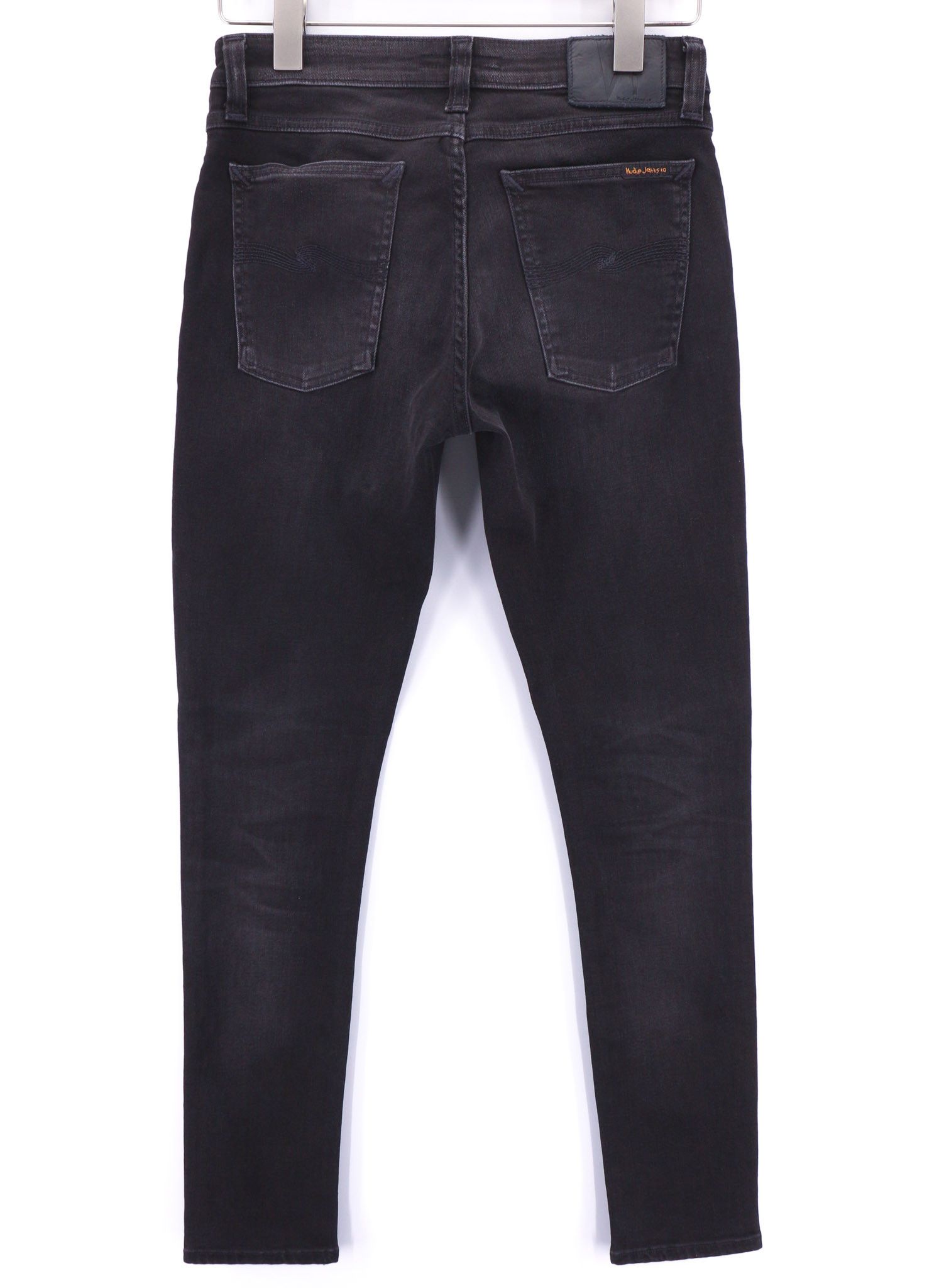 Nudie Jeans SKINNY LIN W29/L32 Black Habit Dark Denim Jeans 80473 Size US 29 - 2 Thumbnail