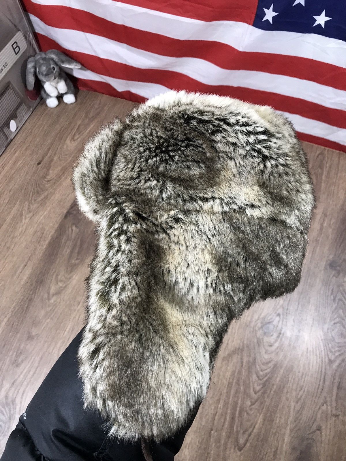 Japanese Brand × Vintage Vintage Fuzzy Mohair Rap Man’s Hat Y2K Drill Size ONE SIZE - 1 Thumbnail