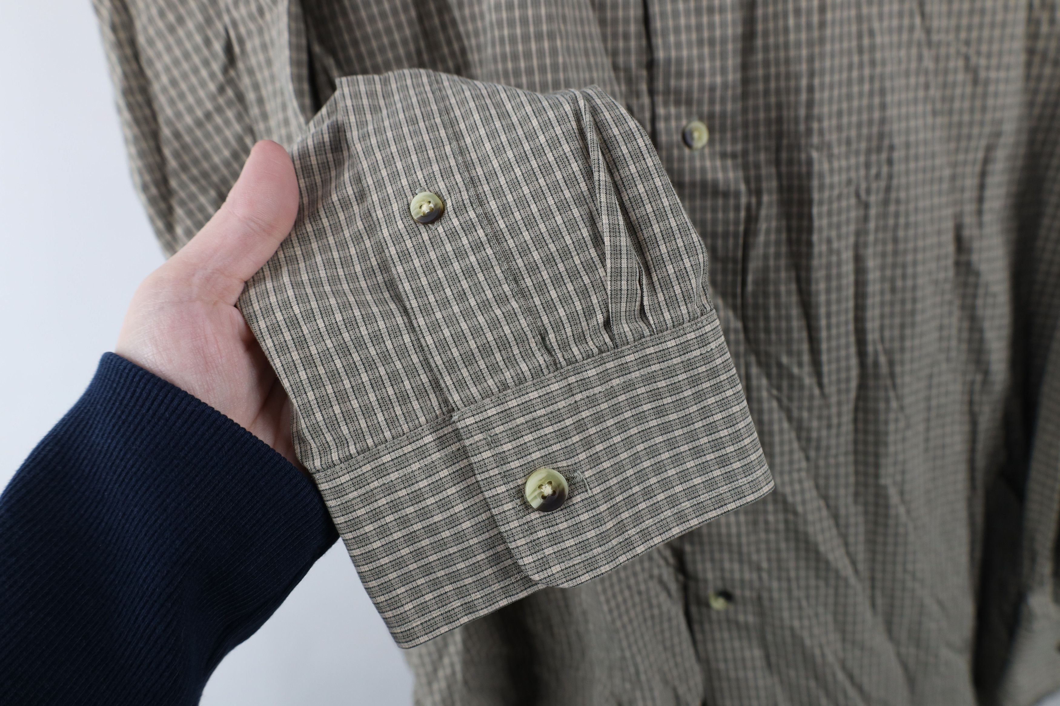 L.L. Bean × Vintage Vintage LL Bean Collared Button Down Shirt Plaid Cotton Size US XL / EU 56 / 4 - 4 Thumbnail