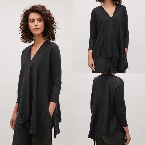 Cos COS Asymmetrical V-Neck 3/4 Sleeve Size S / US 4 / IT 40 - 3 Thumbnail