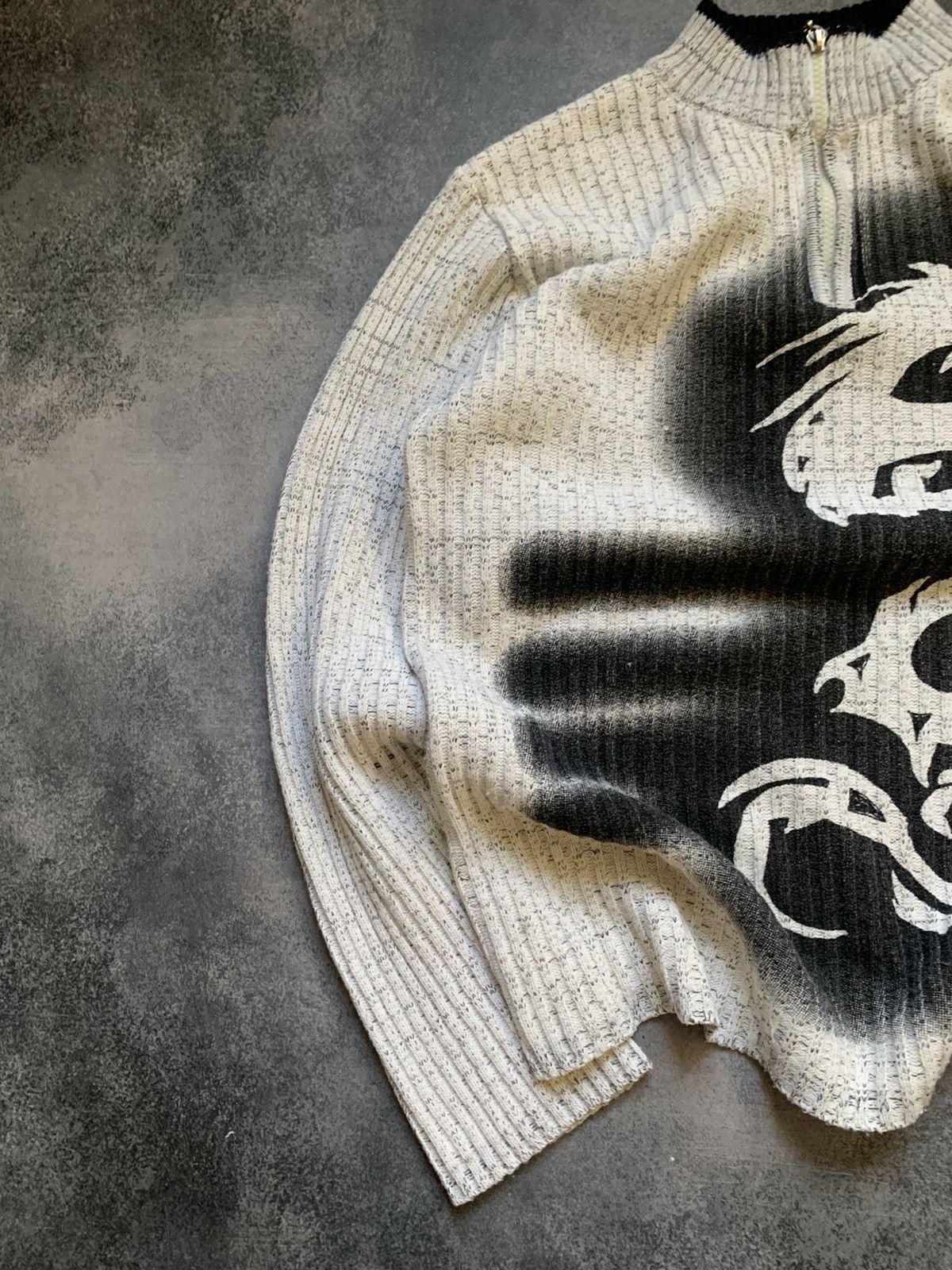 Japanese Brand × Vintage Vintage 90s Japanese Dragon Abstract Sweater Streetwear Y2K Size US L / EU 52-54 / 3 - 2 Thumbnail