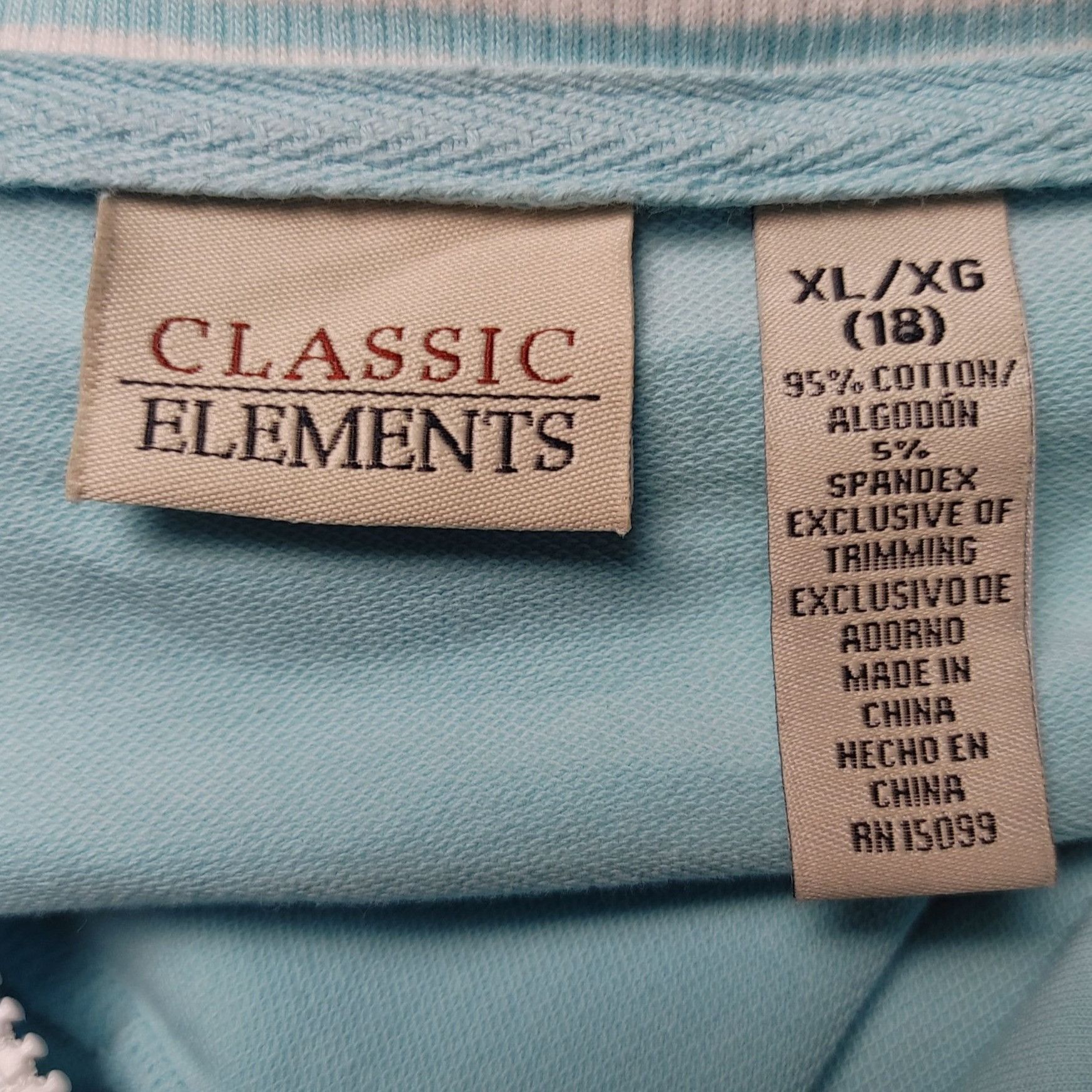 Other Classic Elements Women's Pastel Blue Long Sleeve Full Zip Sw Size XL / US 12-14 / IT 48-50 - 3 Thumbnail