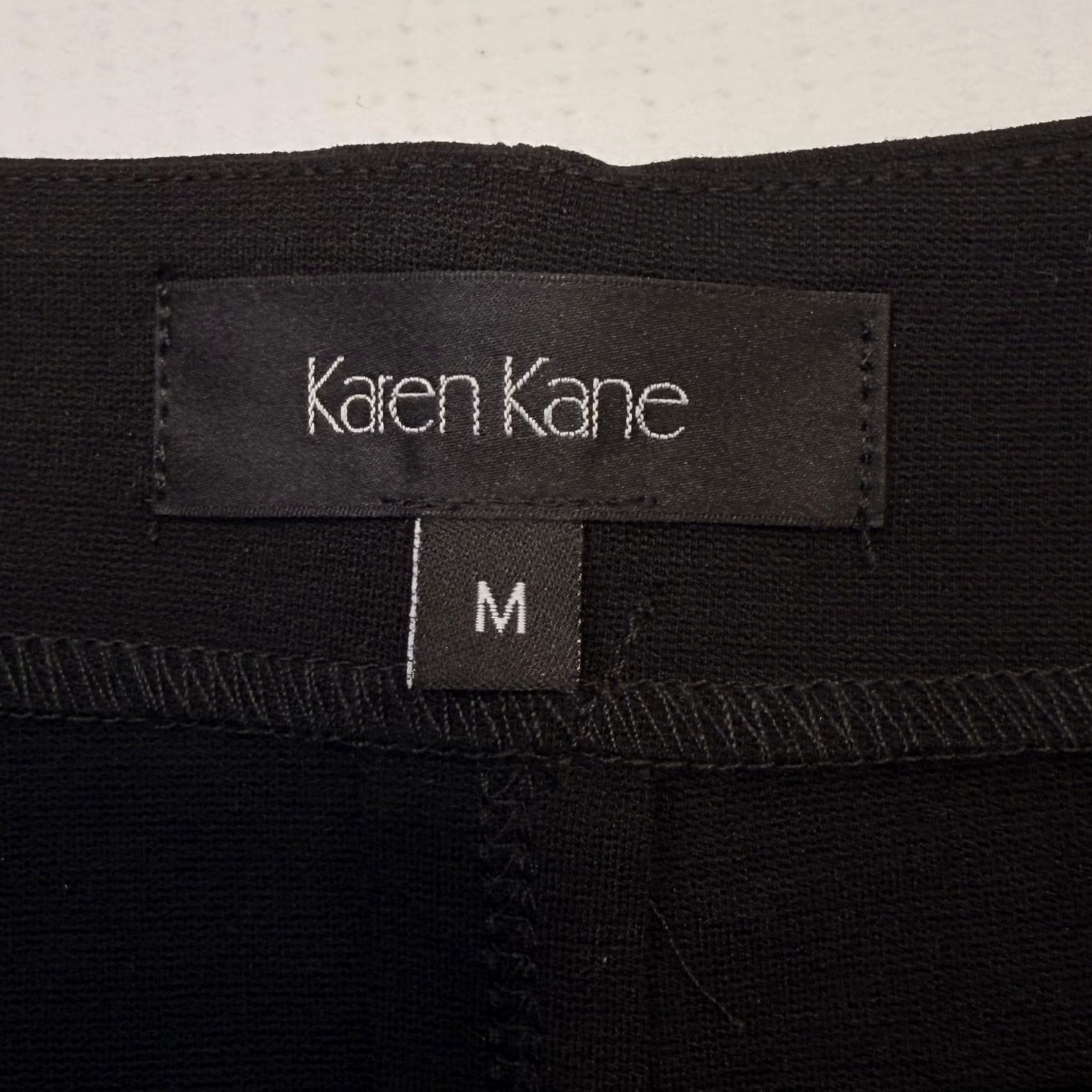 Vintage Karen Kane Skirt Womens M Black Faux Leather Pencil Lined Stretch USA Pull On Size 32" / US 10 / IT 46 - 5 Thumbnail