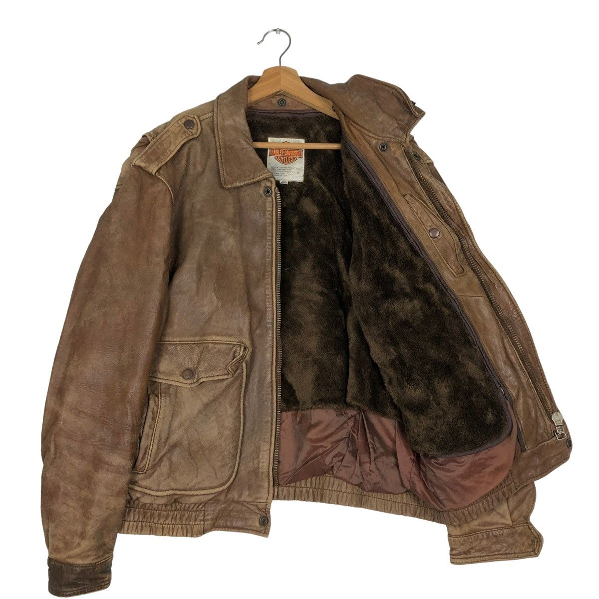 Harley Davidson 🔥80’s Vtg Biker Leather Jacket Harley Davidson USA Size US M / EU 48-50 / 2 - 9 Thumbnail