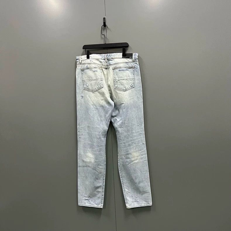 Amiri Amiri Blue Washed Destroyed Jeans Size US 36 / EU 52 - 2 Thumbnail