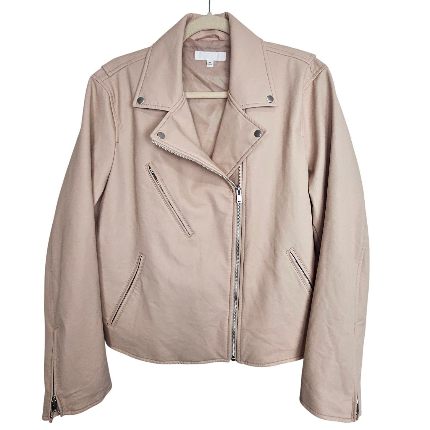 Uniqlo Uniqlo Womens Faux Leather Jacket Sz XL Asymmetric Zip Biker Size XL / US 12-14 / IT 48-50 - 1 Thumbnail