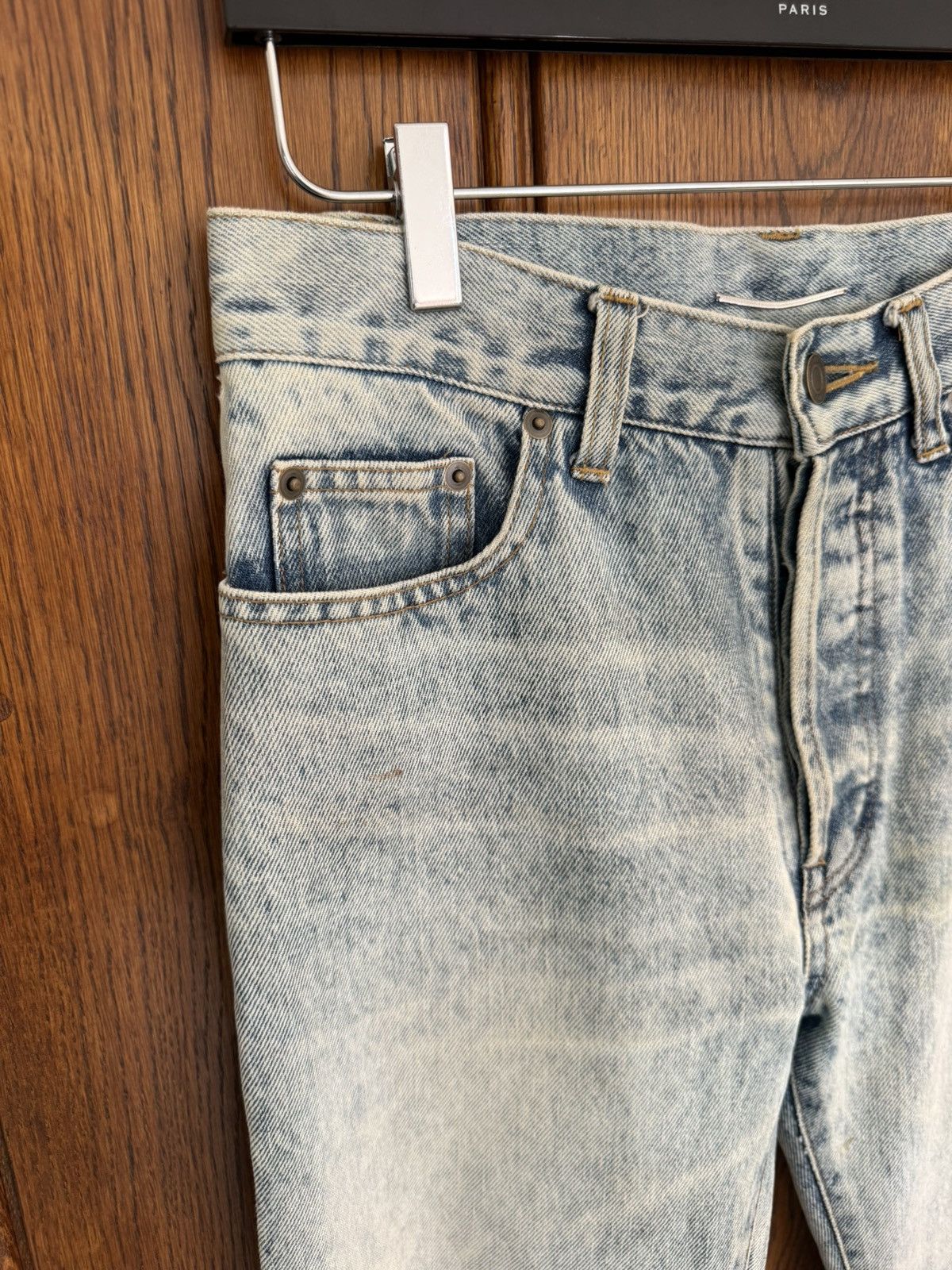 Saint Laurent Paris 1/1 SS16 Saint Laurent knee slit crash hedi jeans 28 sample Size US 28 / EU 44 - 12 Thumbnail