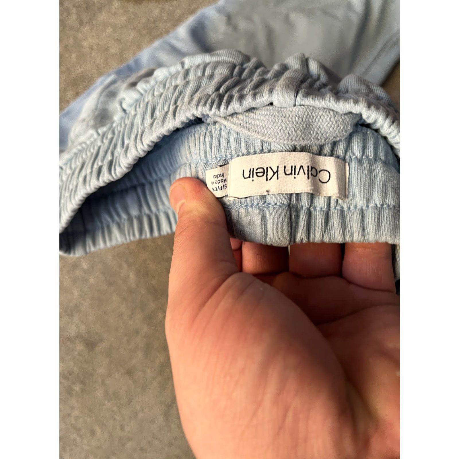 Calvin Klein Calvin Klein Fleece Jogger Mens Blue CK Retro Monogram Logo Sweatpants Small Size US 29 - 5 Thumbnail