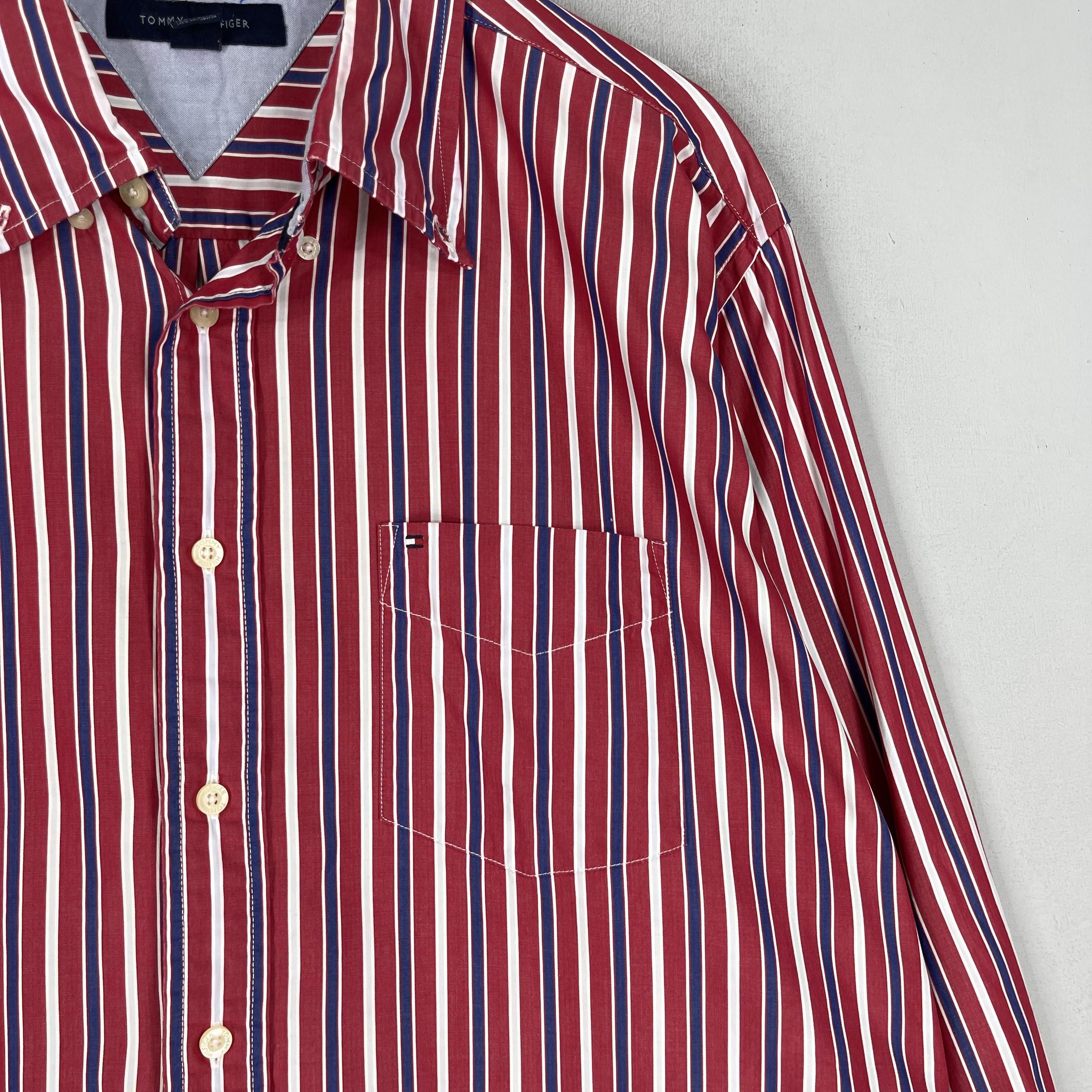 Tommy Hilfiger Vintage 90s TOMMY HILFIGER Retro Stripes Oxfords Shirt Size US XL / EU 56 / 4 - 3 Thumbnail