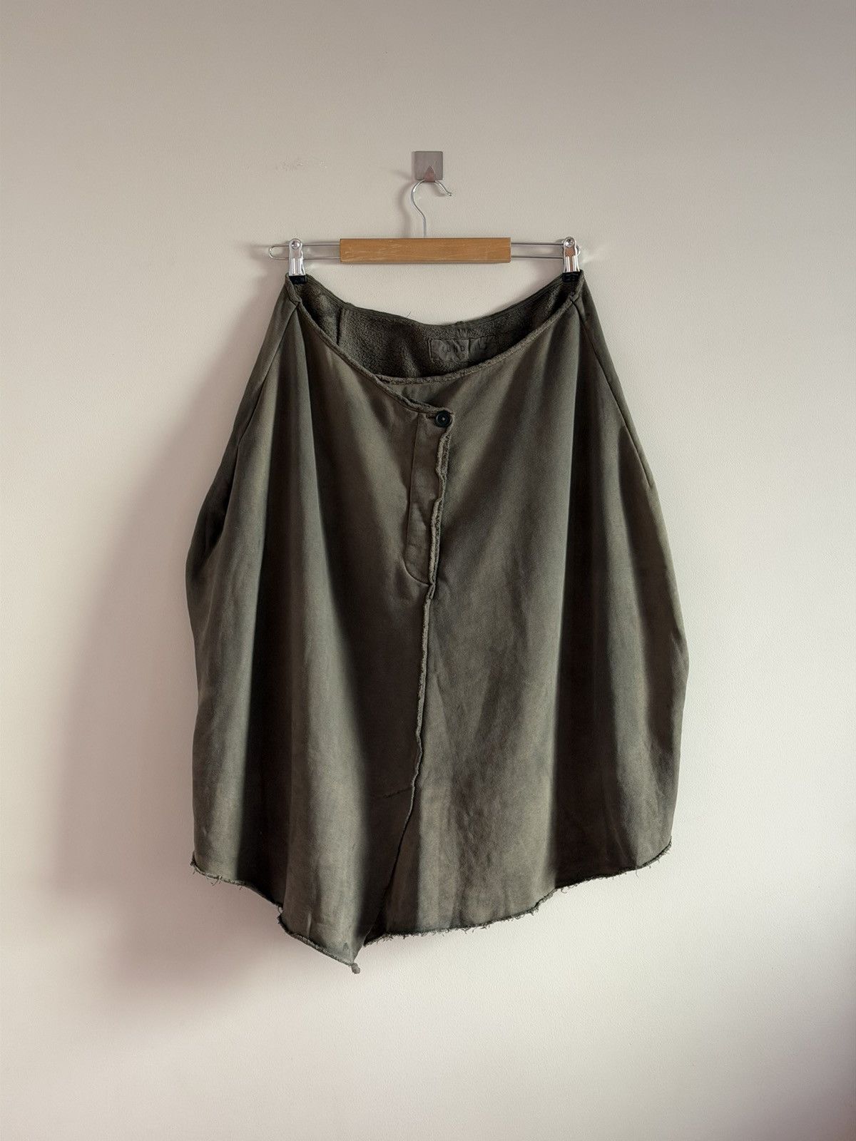 Rundholz Rundholz Dip Asymmetric Skirt Distressed Olive Size 30" / US 8 / IT 44 - 1 Thumbnail