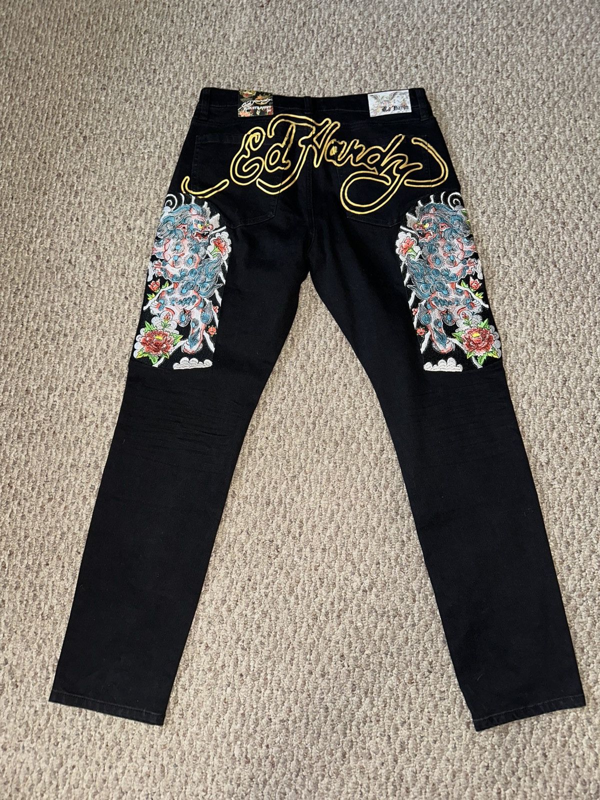 Ed Hardy Ed Hardy Japan Lion Black Denim Deadstock Size US 34 / EU 50 - 1 Thumbnail