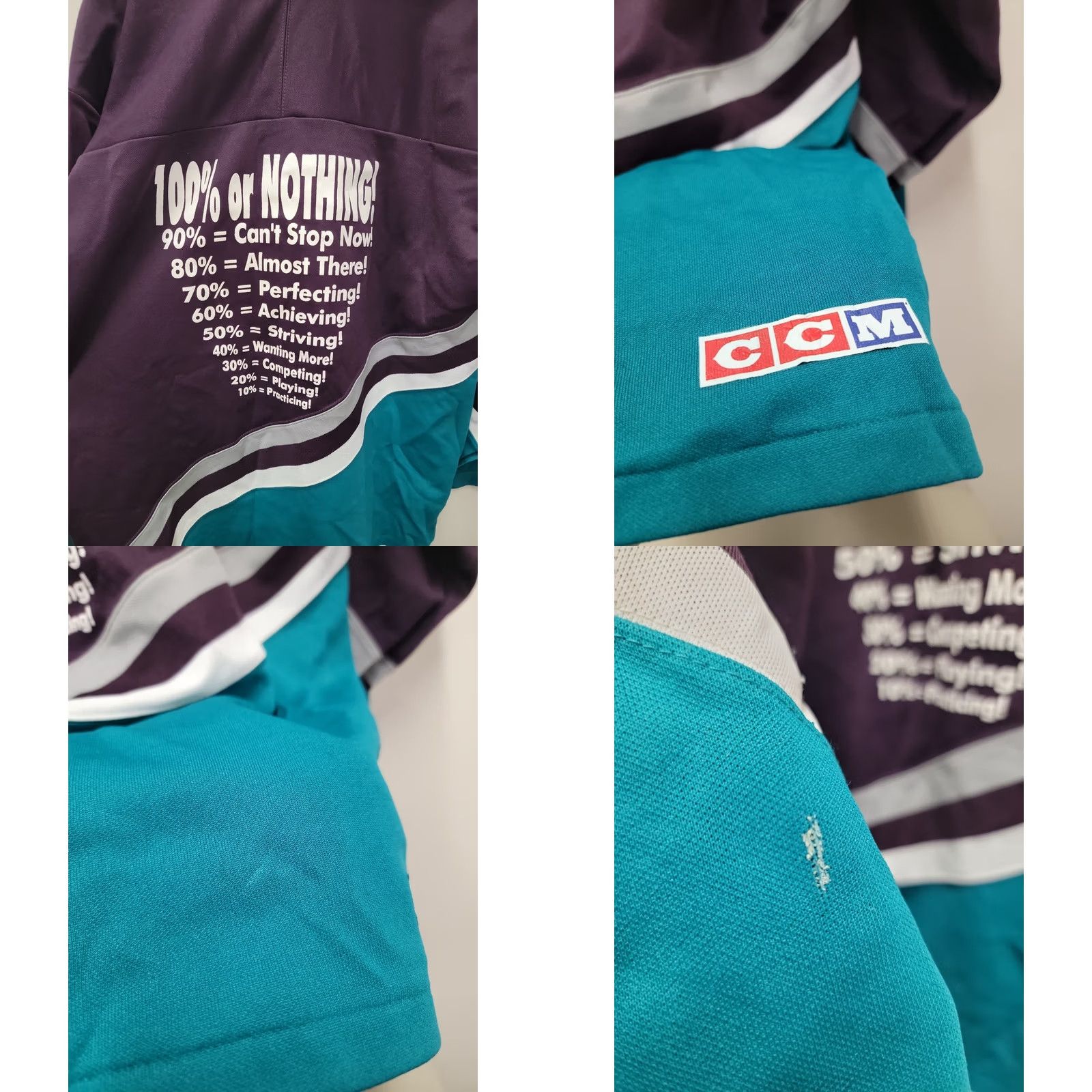 Vintage VINTAGE CCM Jersey Men’s XL Skating 80s Graphic Print Paul Vincent Dynamic 100% Or Nothing CCM Shirt Size US XL / EU 56 / 4 - 8 Thumbnail