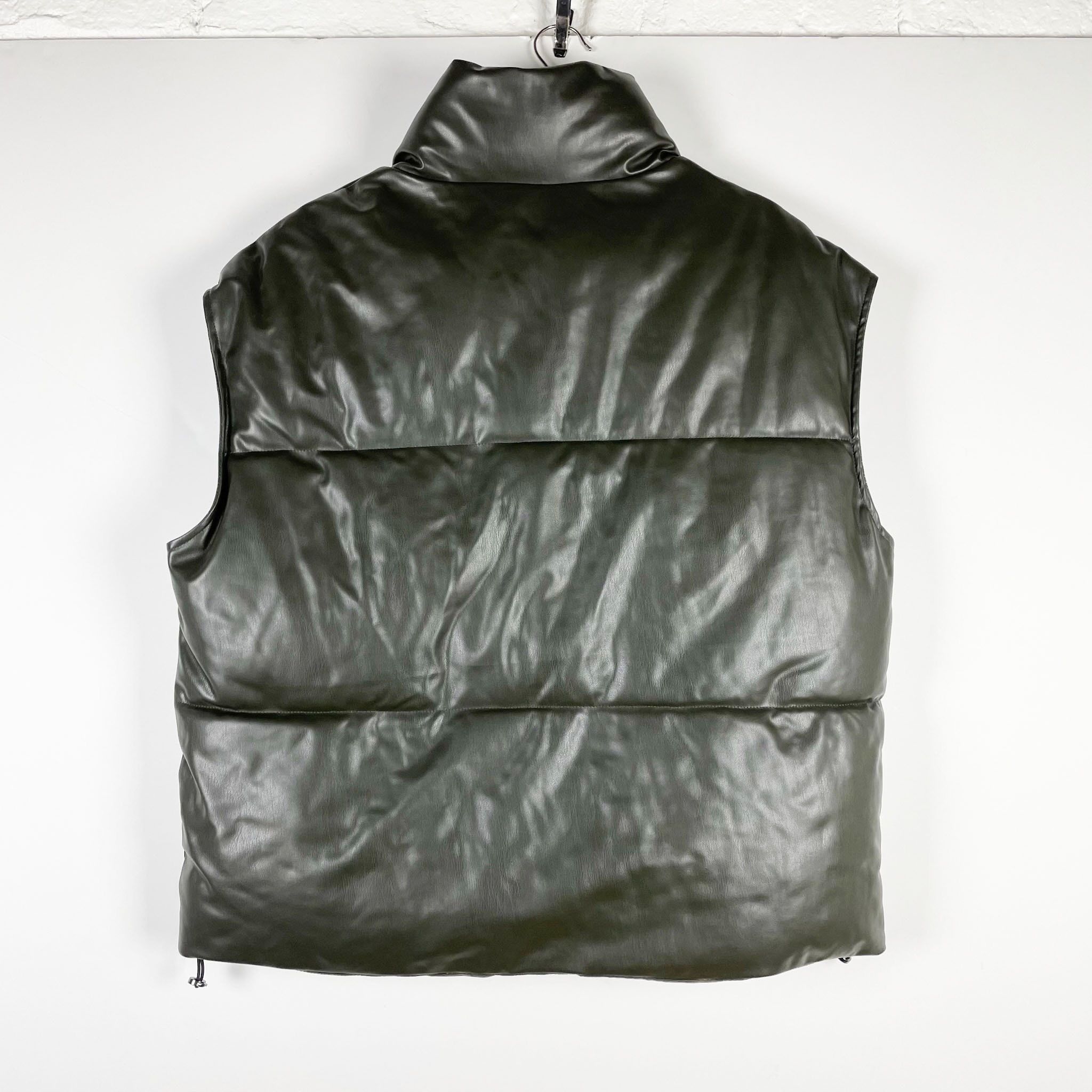Zara Zara Faux Vegan Leather Quilted Puffer Sleeveless Size S / US 4 / IT 40 - 4 Thumbnail