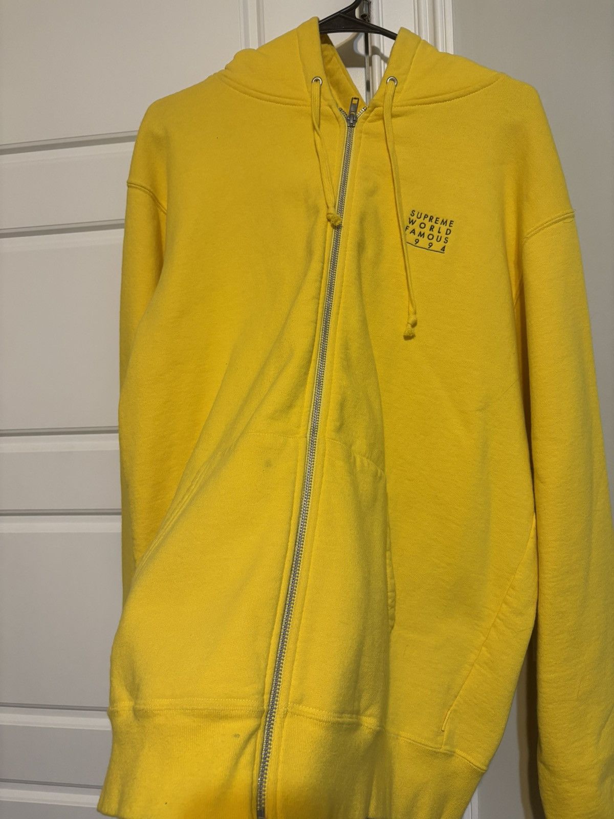 Supreme Supreme World Famous Zip Up Hooded Sweatshirt Yellow Size US L / EU 52-54 / 3 - 3 Thumbnail