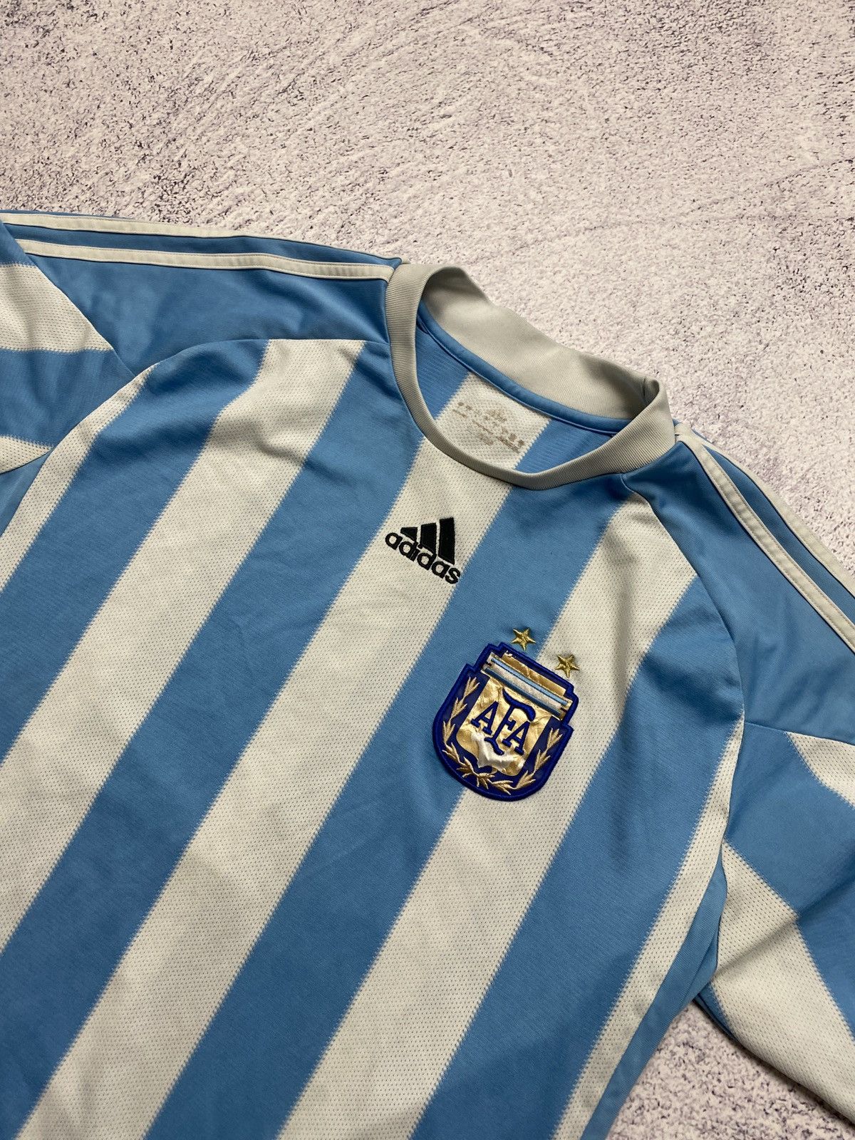 Adidas × Vintage Argentina Adidas 2010 World Cup Football Home Jersey Size US L / EU 52-54 / 3 - 4 Thumbnail