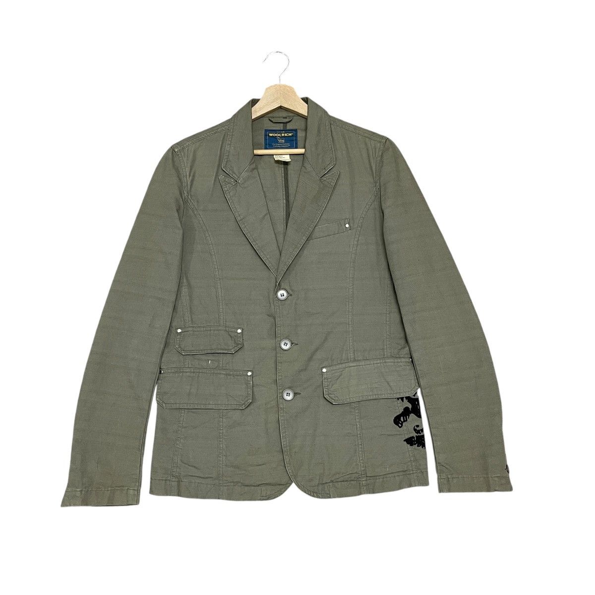 Woolrich Woolen Mills Vintage Woolrich Cargo Pockets Military Field Jacket Size US M / EU 48-50 / 2 - 1 Thumbnail