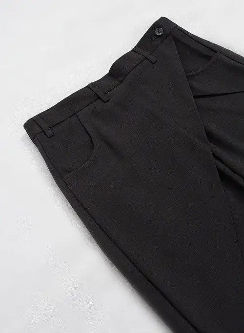 VIBE 💎Retro Pleated Flared Assymetrical Wrap Pants Trousers Y2K Size US 32 / EU 48 - 7 Thumbnail
