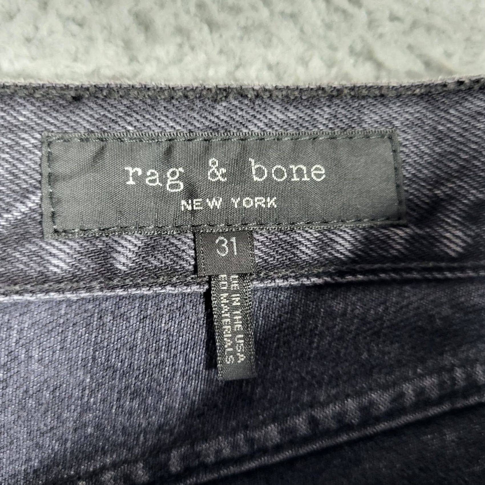 Rag & Bone Rag & Bone DYLAN Grey Kuro Cotton High Waist Crop Kick Flare Jeans Sz 31 NEW Woman Regular Denim Grey/Gray Cotton Jeans Size 24" / US 00 / IT 34 - 2 Thumbnail