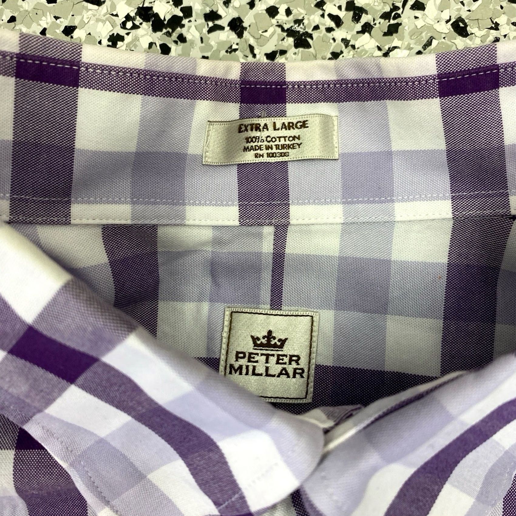 Peter Millar Peter Millar Dress Shirt XL White Check Button-Down Shirt, Long Sleeve, Classic Fit, Casual Business, Golf, Performance, UPF 50+ Size US XL / EU 56 / 4 - 3 Thumbnail