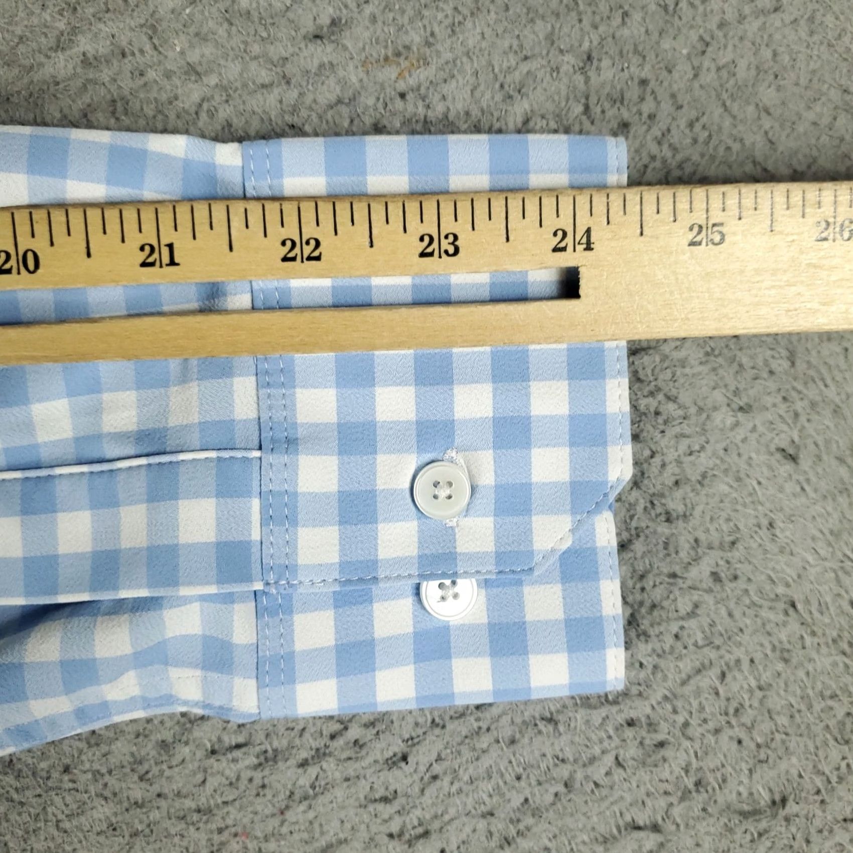 Mizzen+Main Mizzen+Main Shirt Mens Small Blue Plaid Stretch Button Up Long Sleeve Size US S / EU 44-46 / 1 - 6 Thumbnail