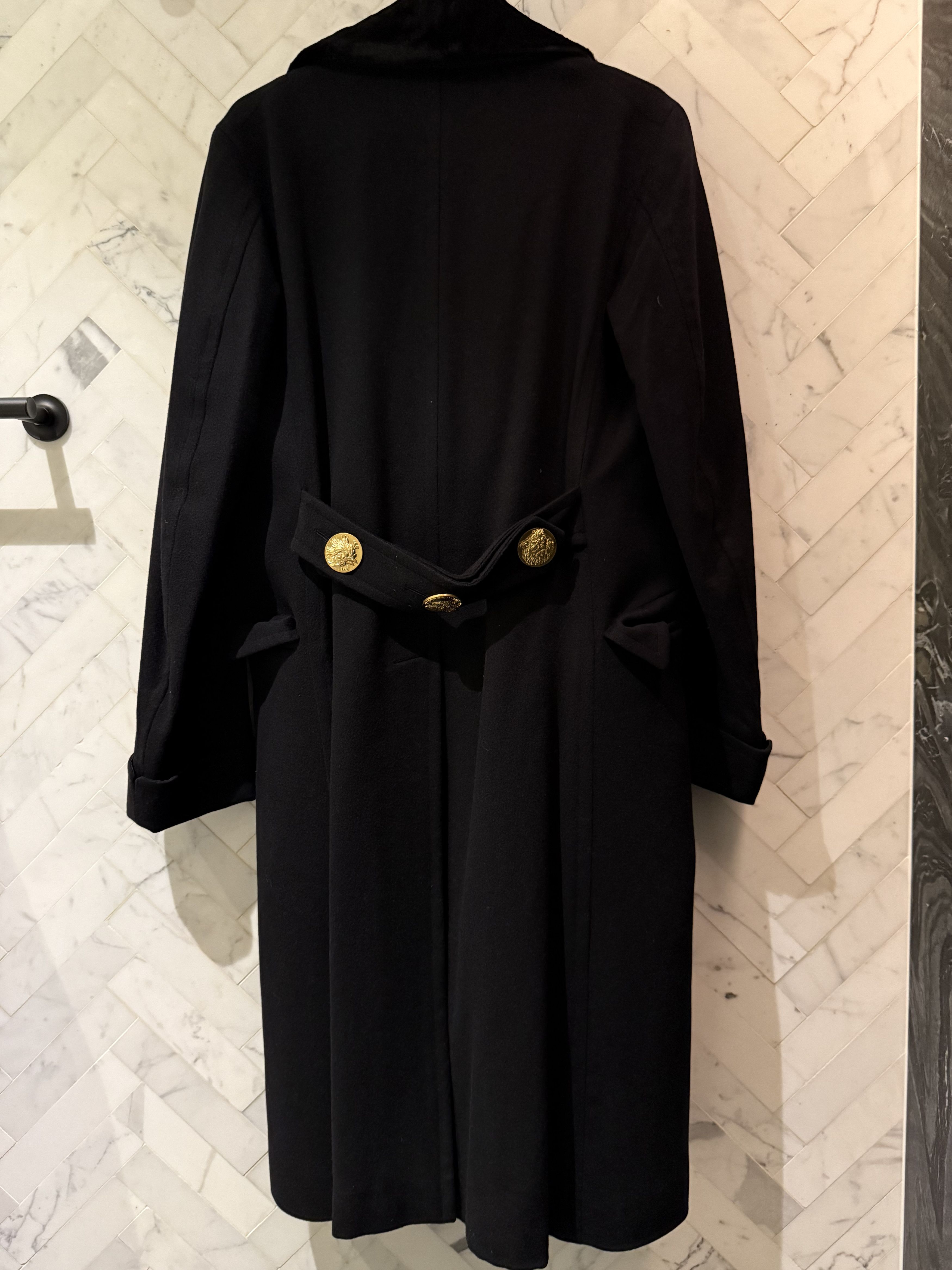 Burberry Burberry Mink Fur Cashmere Coat Black Gold Double breasted Size US M / EU 48-50 / 2 - 4 Thumbnail