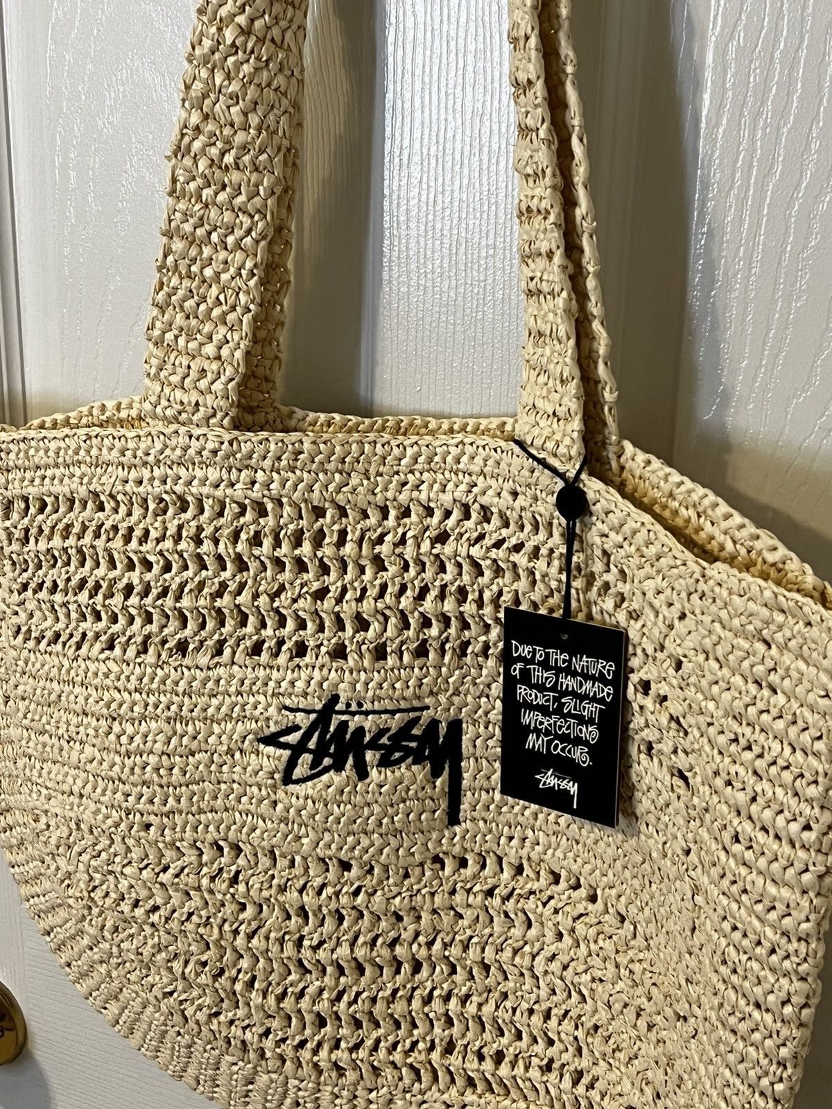 【Stussy】 Stussy Woven Tote Bag Ivory Stussy Ivory Woven Tote Bag