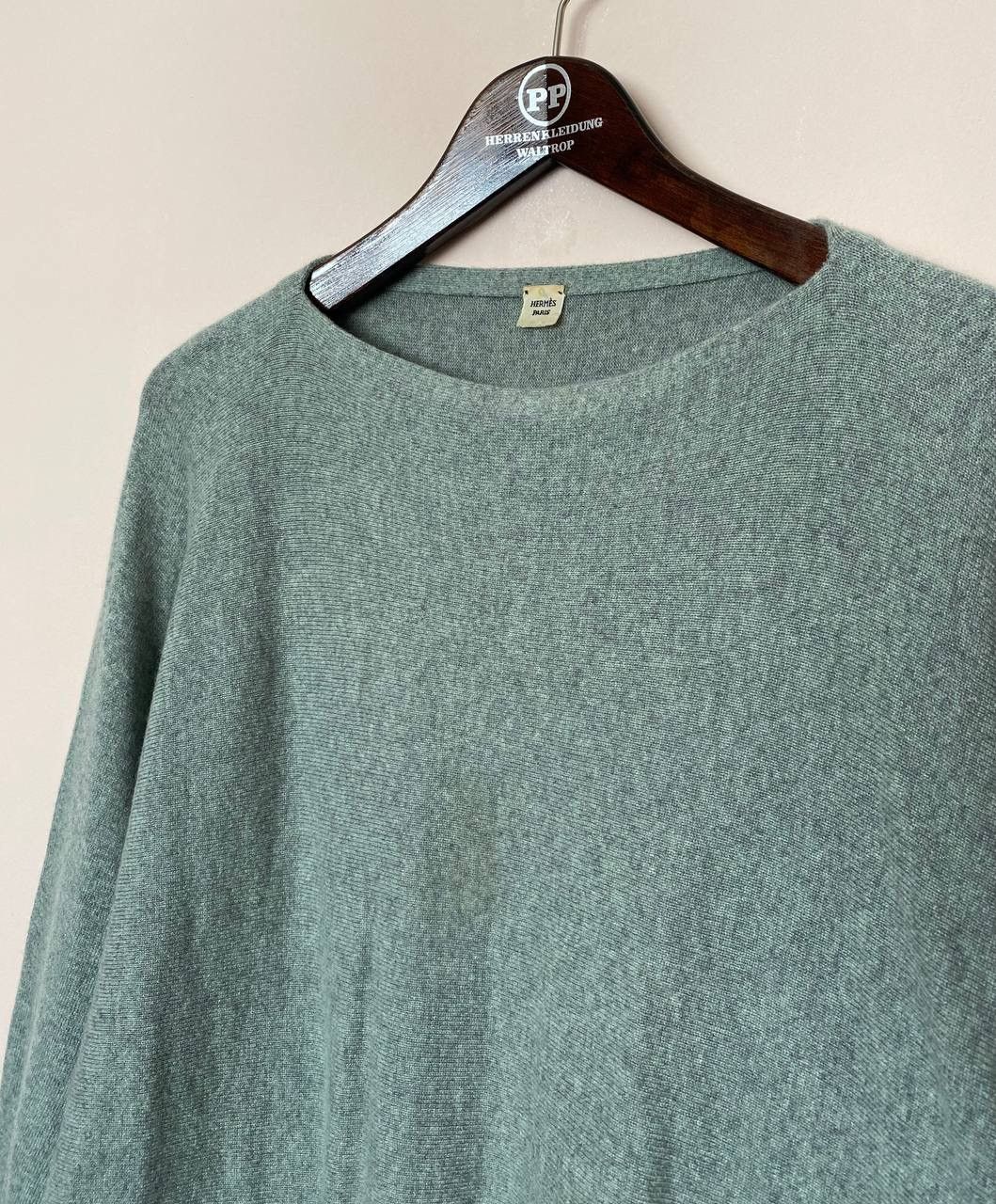 Hermes Hermes Green batwing cashmere knitted sweater top Size S / US 4 / IT 40 - 3 Thumbnail